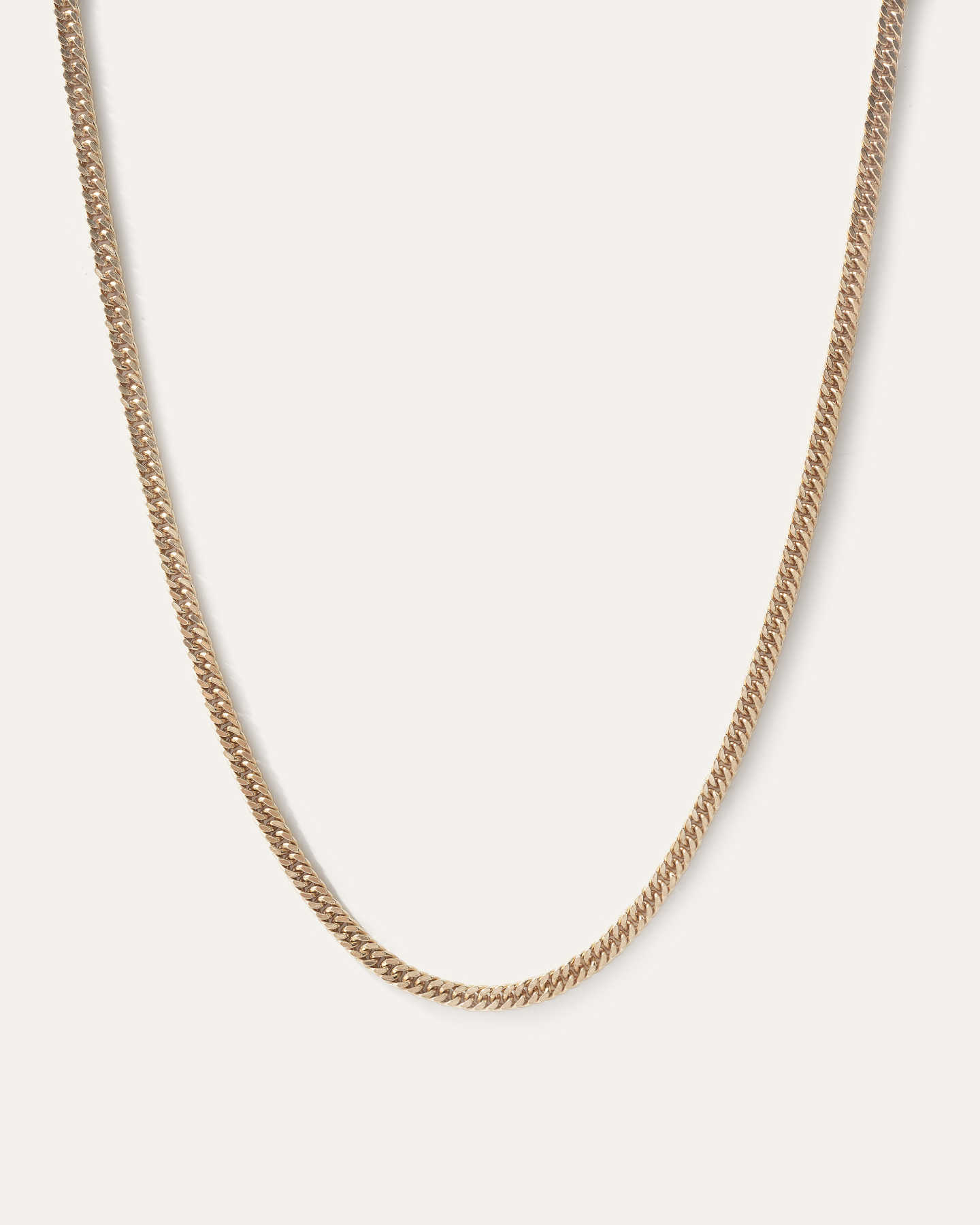 Double Curb Chain Necklace - Gold Vermeil - 0