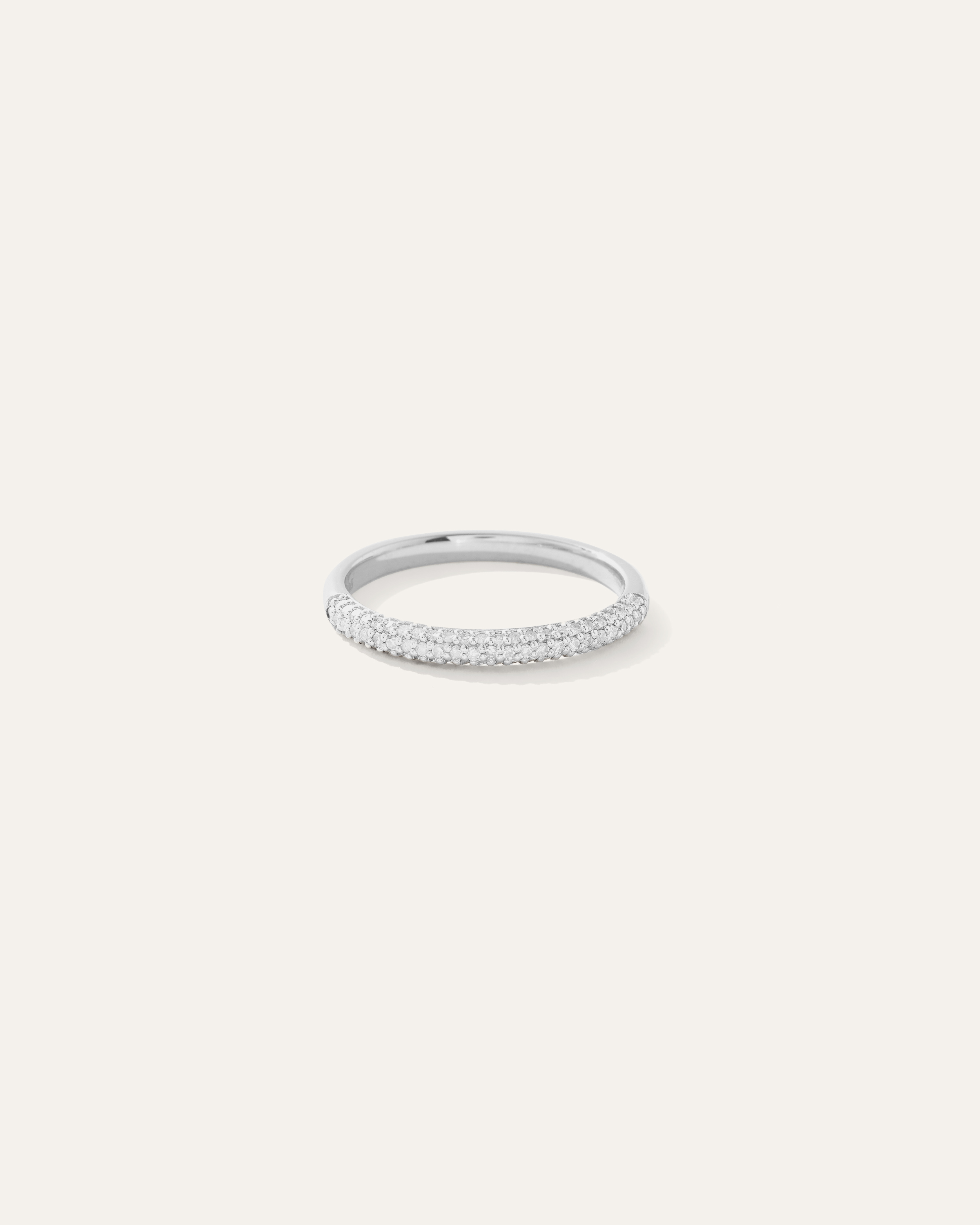 Quince Women's 14k Gold Diamond Micro Pave Band Rings In White Gold