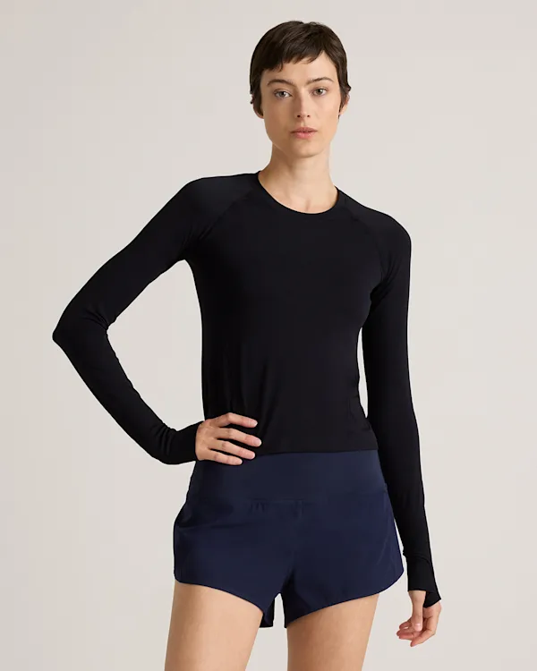 Seamless Waist-Length Long Sleeve Top