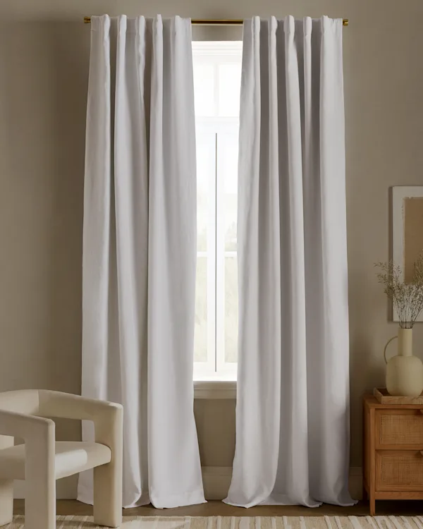 European Linen True Blackout Curtain - Single Panel