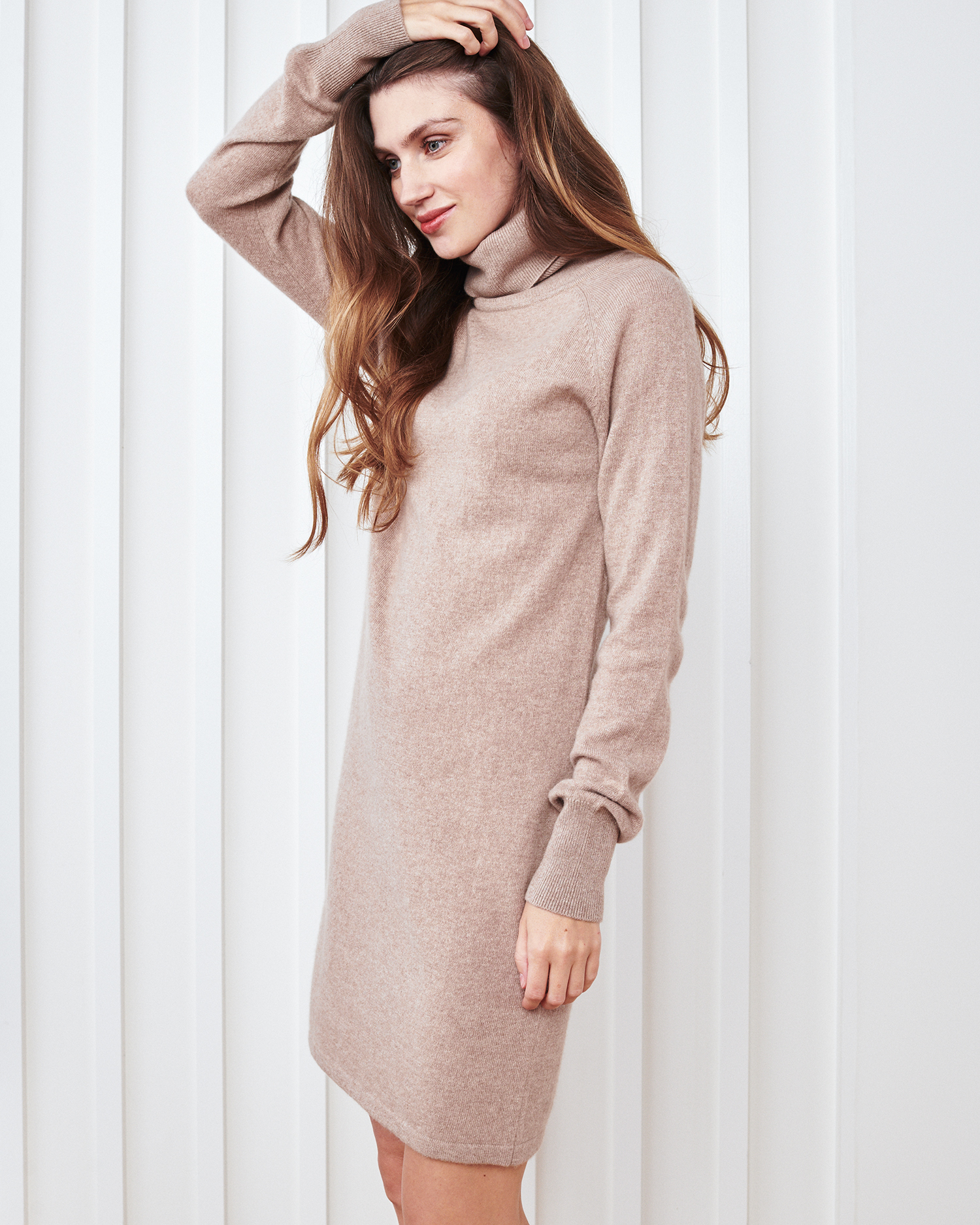 cashmere turtleneck sweater dress