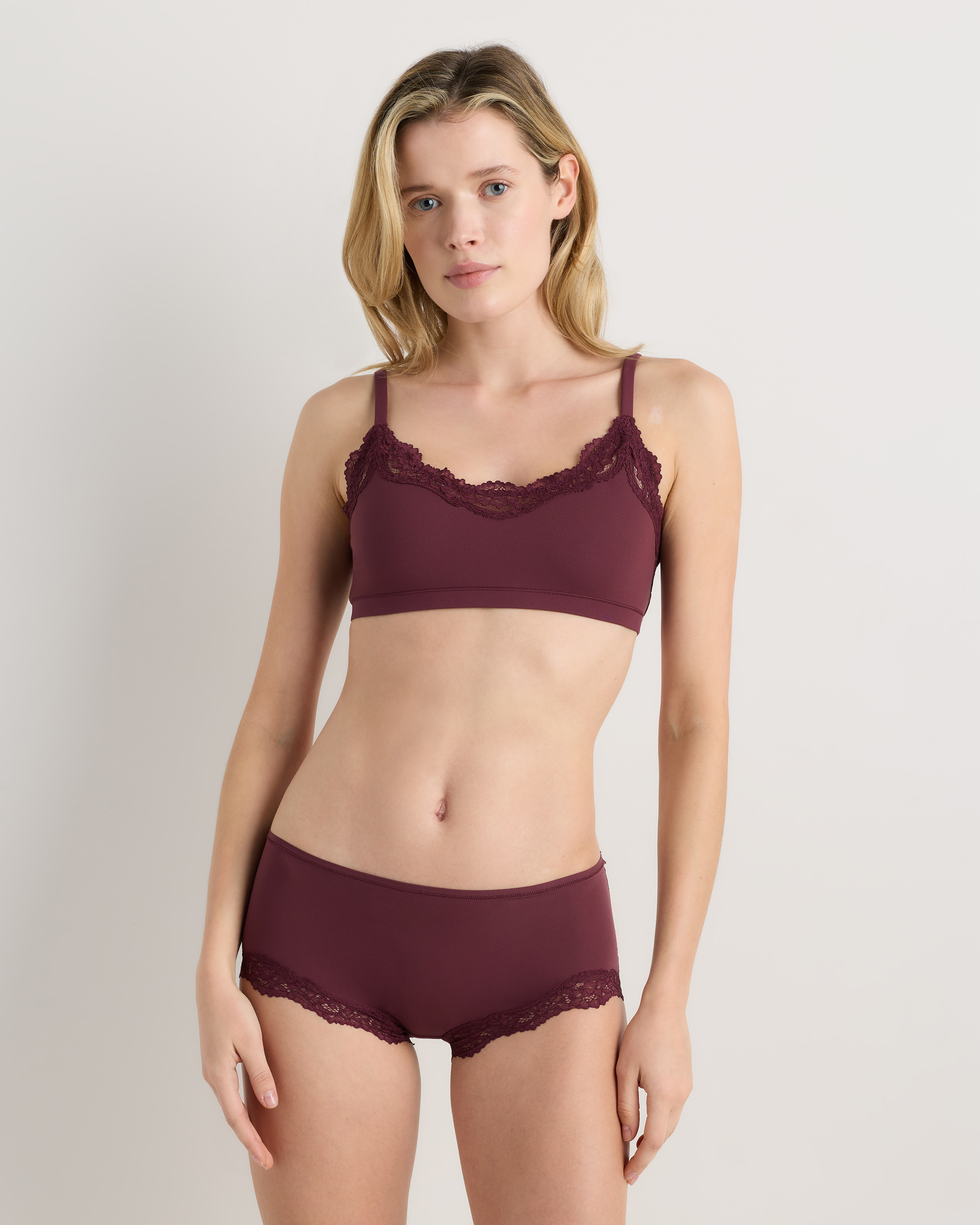 Second Skin Lace Scoop Neck Bralette (2-Pack)