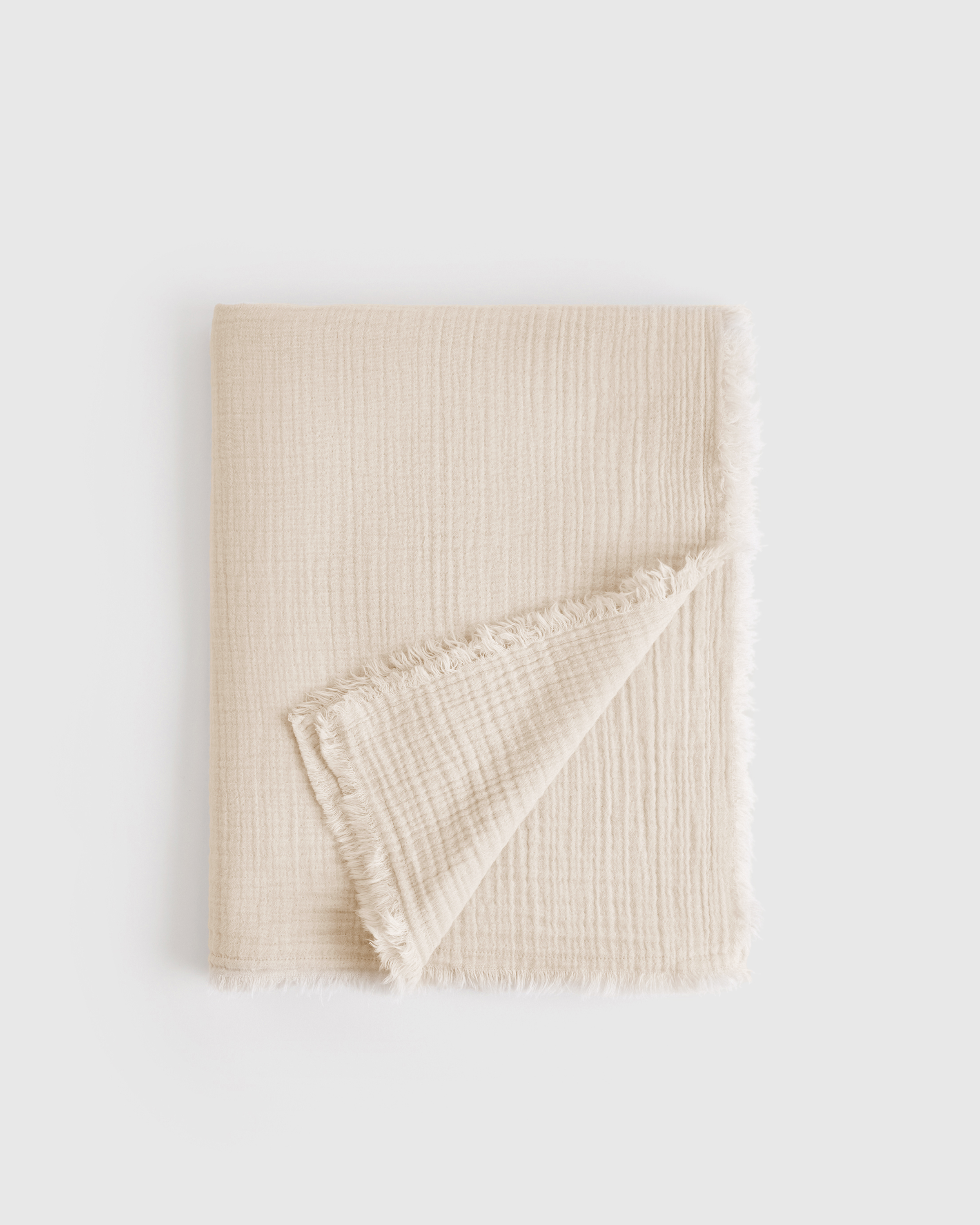 Organic Airy Gauze Throw in Mist