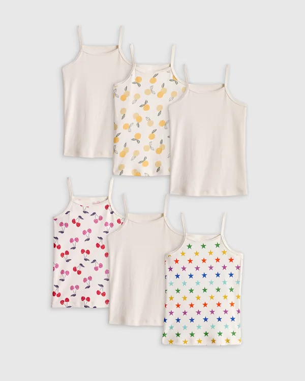 100% Organic Cotton Cami 6-Pack 