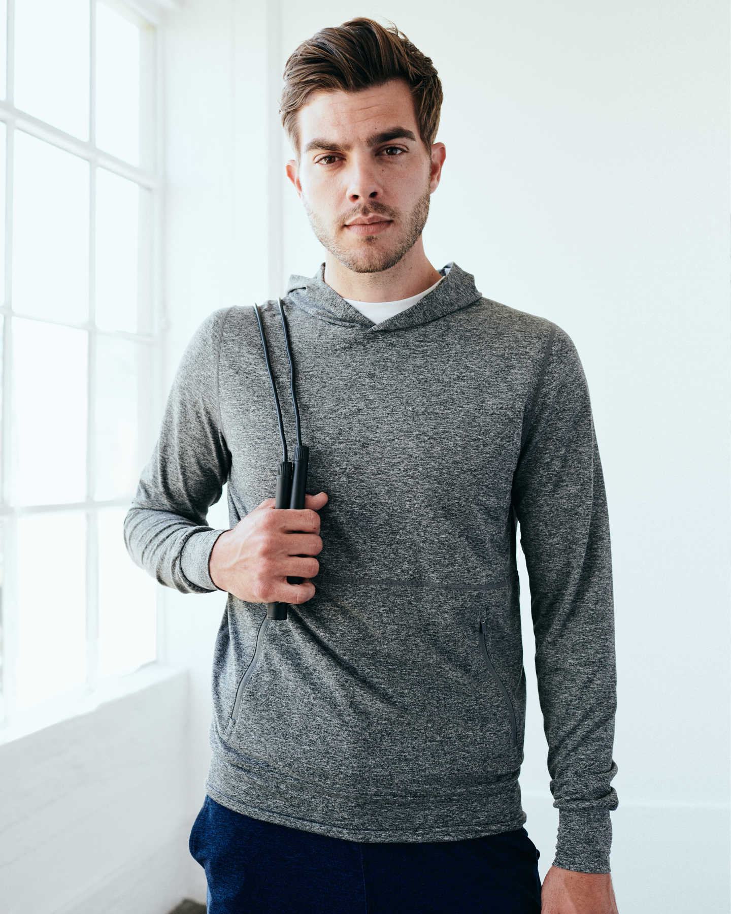Pair With - Flowknit Ultra-Soft Performance Hoodie - Heather Grey
