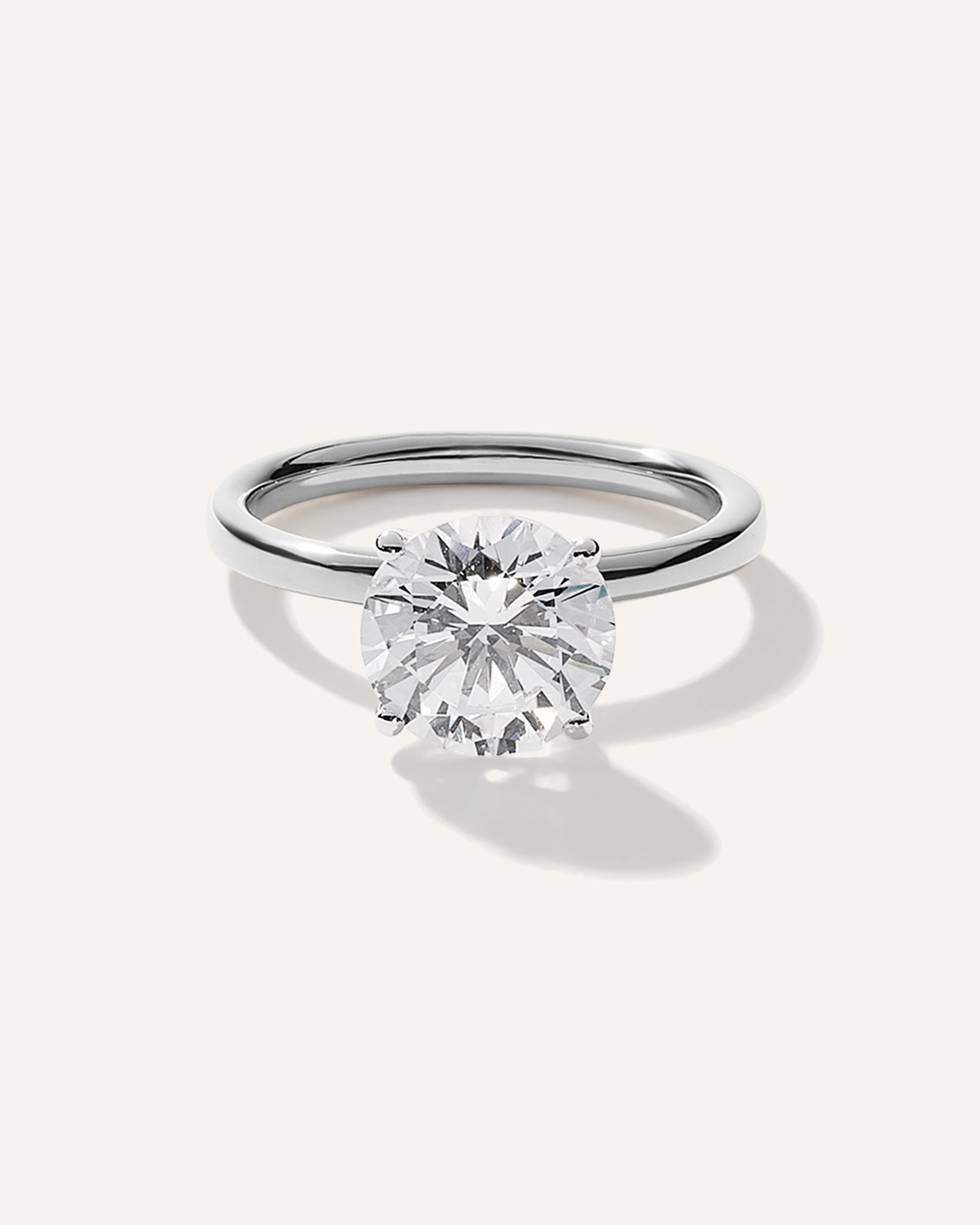 Lab Grown Diamond Round Comfort Fit Engagement Ring - 3ct