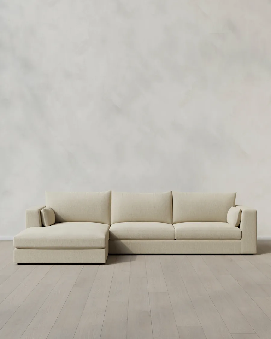 Quince Ellery Collection Left Arm Chaise Sectional Bru MEX Sand