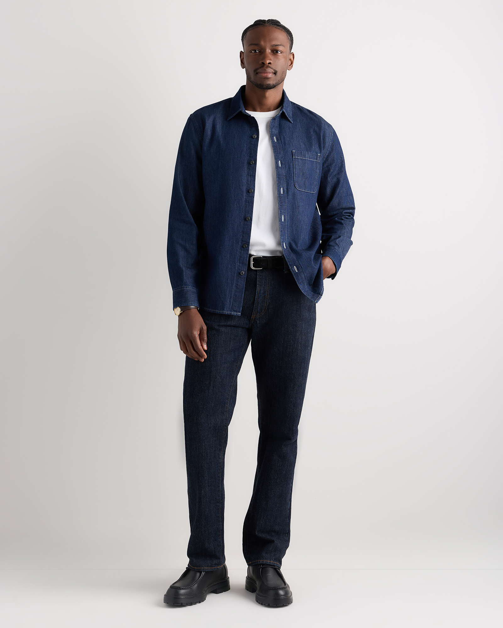 Men's Heritage Washed Denim Shirt | Quince Canada