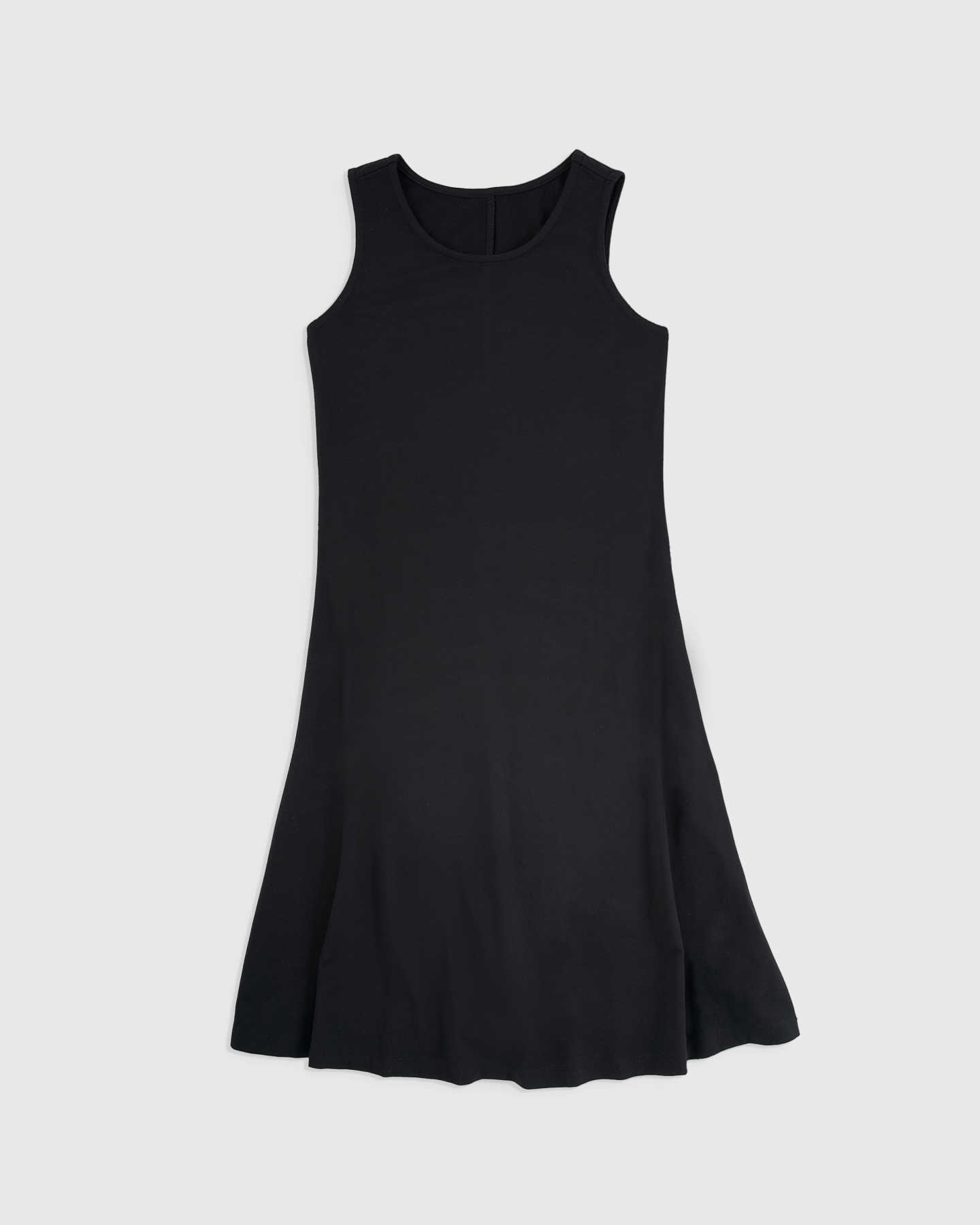 Tencel Jersey Mini Swing Dress - Black