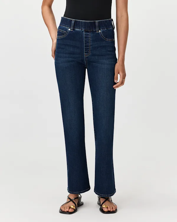 Nina Stretch Pull-On Kick Flare Jeans