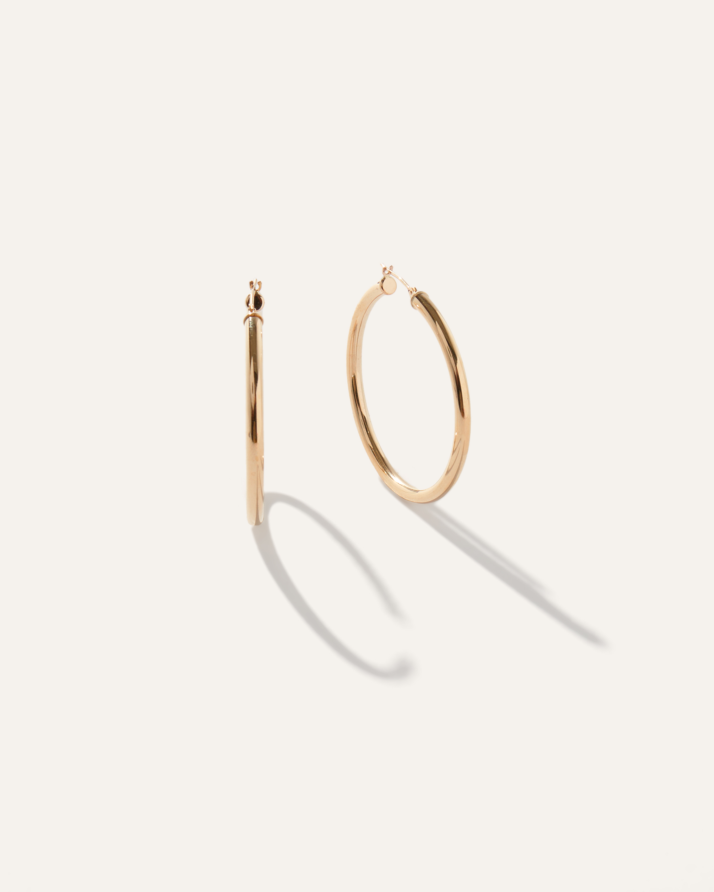 Quince Women's 14k Gold Xlarge 40mm Tube Hoop Earrings