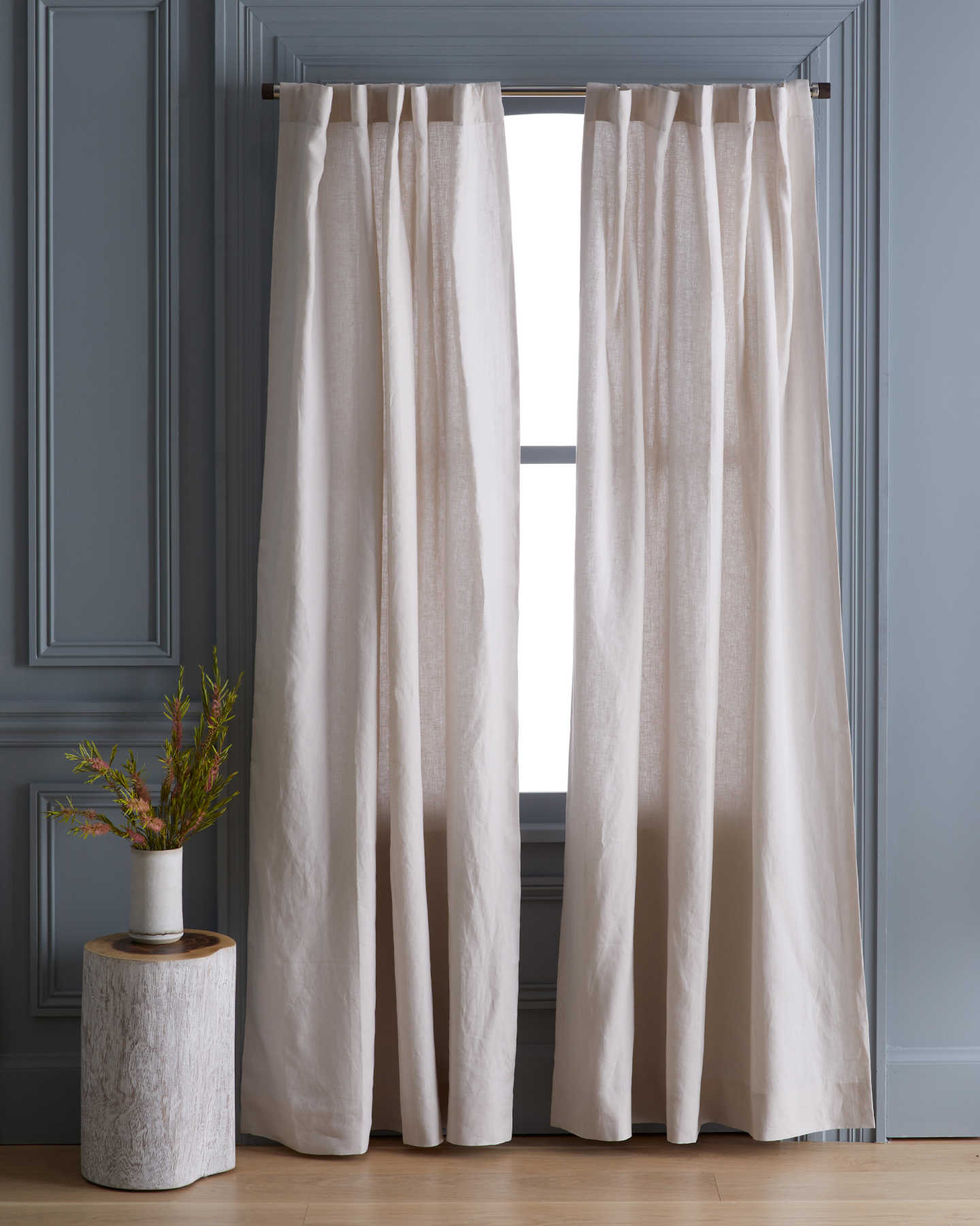 European Linen Curtain - Sand
