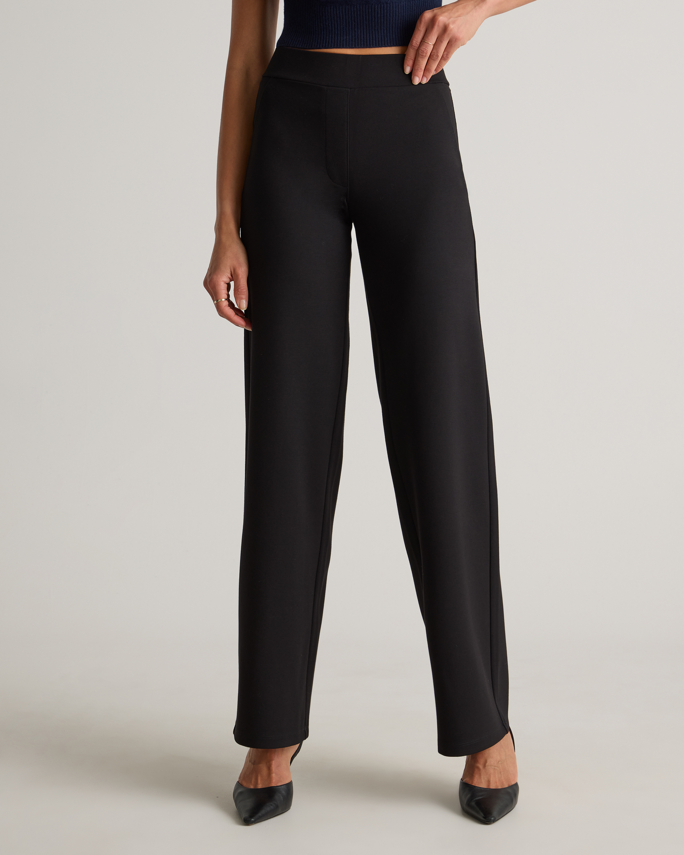 Ultra-Stretch Ponte Wide Leg Pants - thumbnail 10
