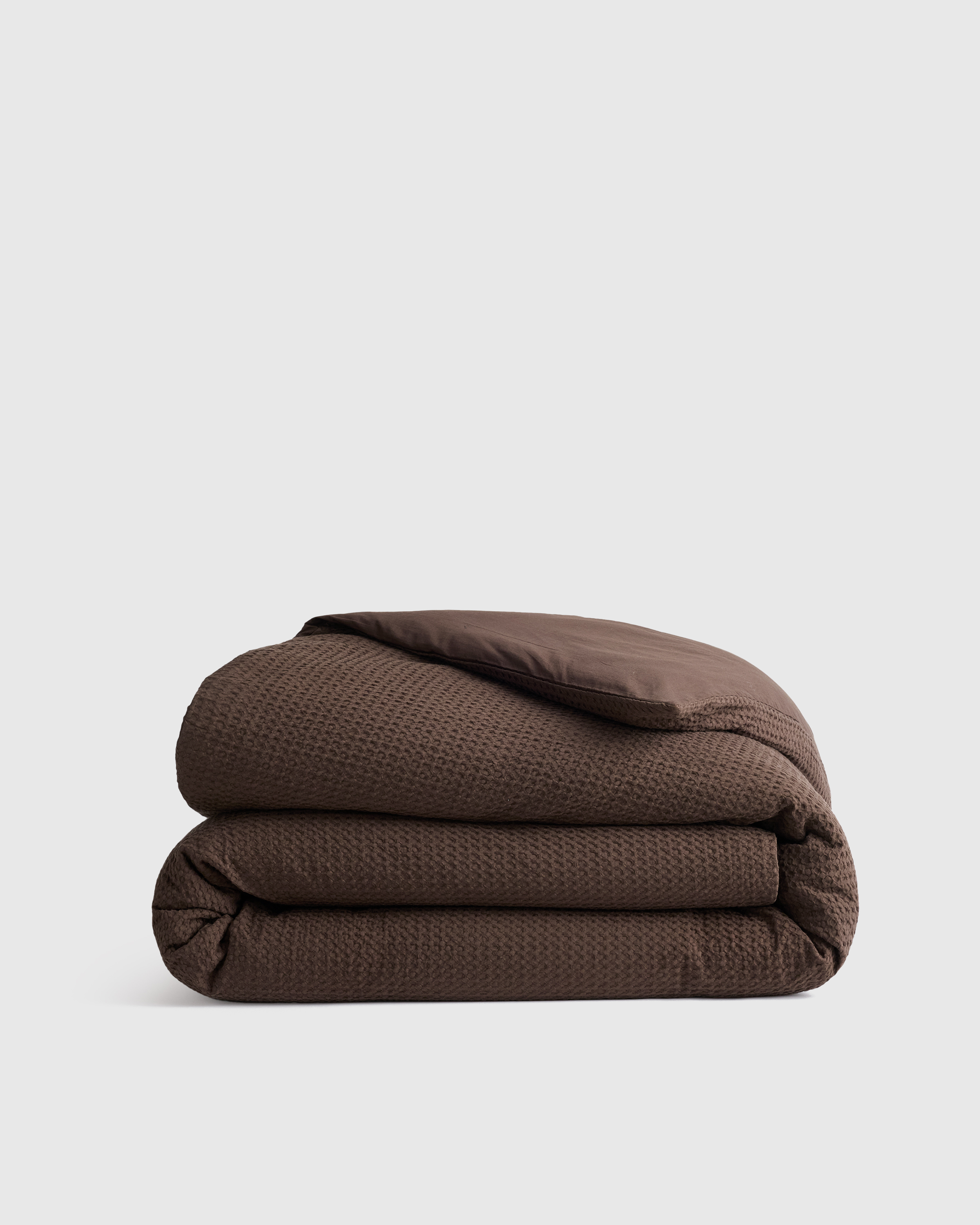 Organic Luxe Honeycomb Duvet Cover - Sand, Full/Queen