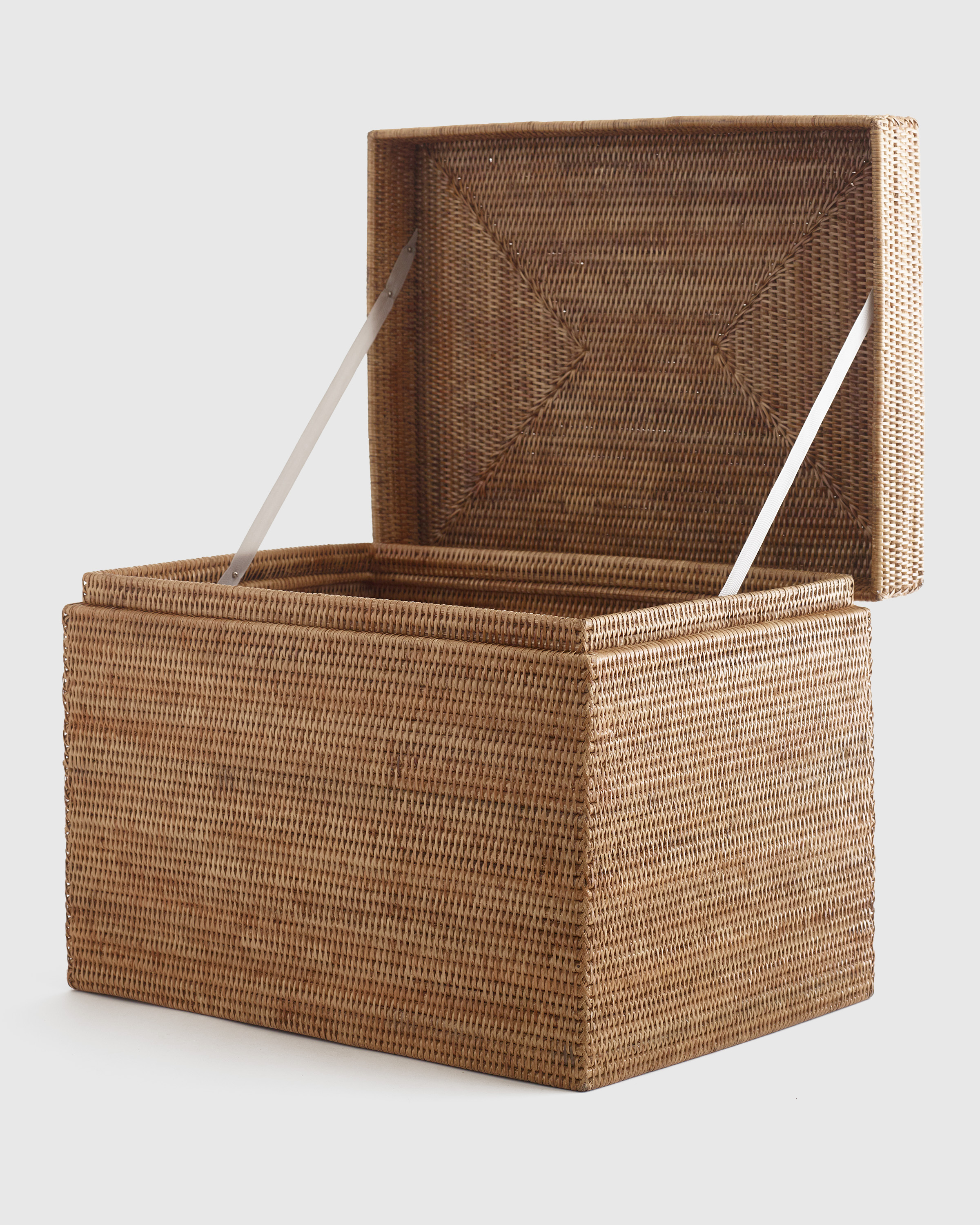 Rattan Hinged Chest in Honey