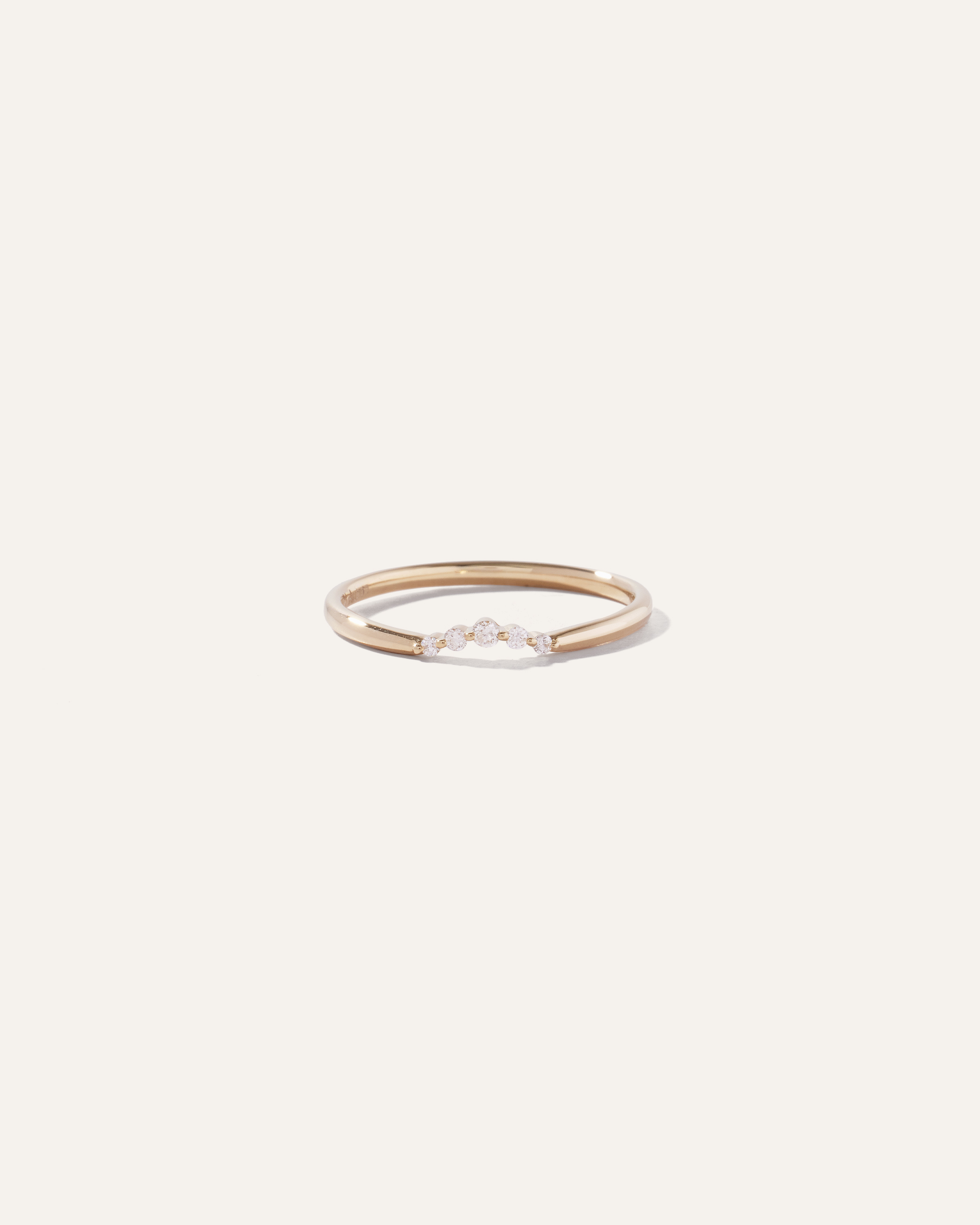 Quince Women's 14k Gold Diamond Curve Ring In Yellow Gold