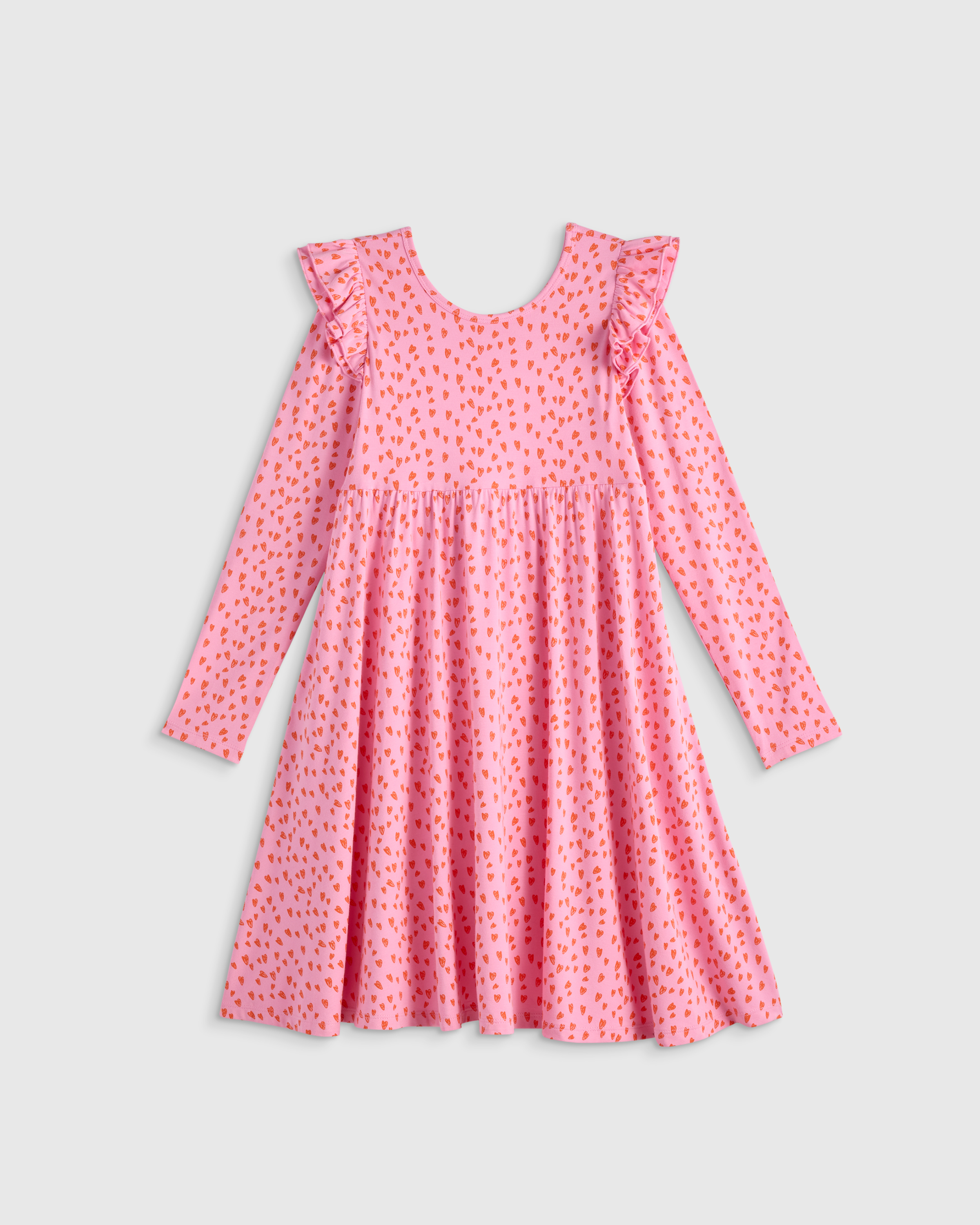 Bamboo Long Sleeve Flutter Twirl Dress - Kid - thumbnail 5