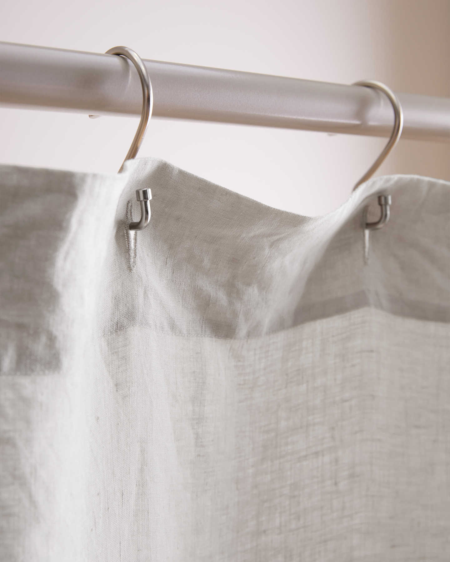 European Linen Shower Curtain - Light Grey - 1 - Thumbnail