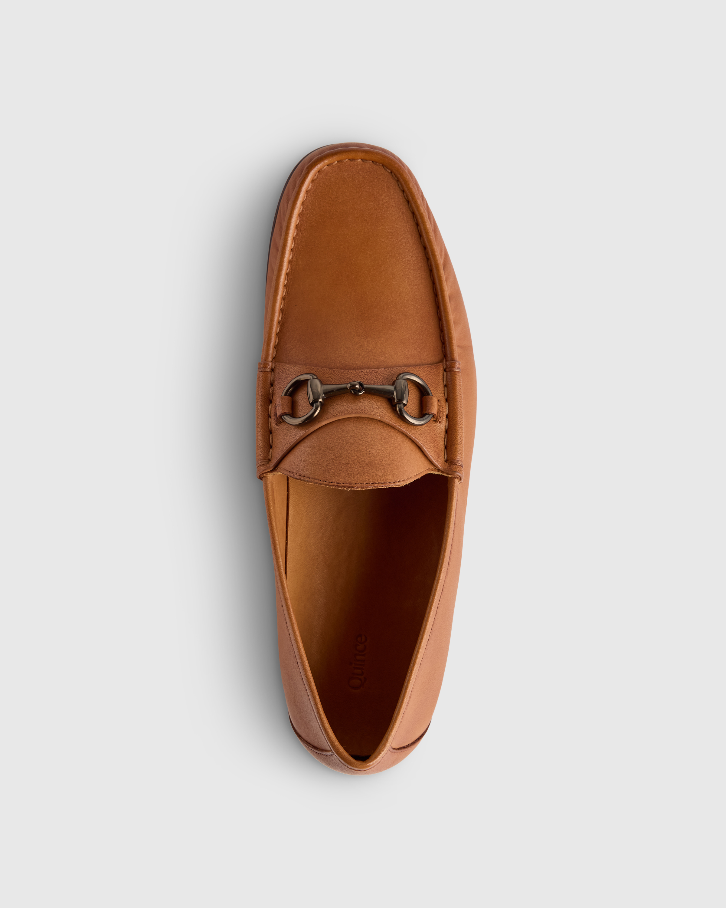 Calfskin Leather Horsebit Loafer in Tan display picture 2