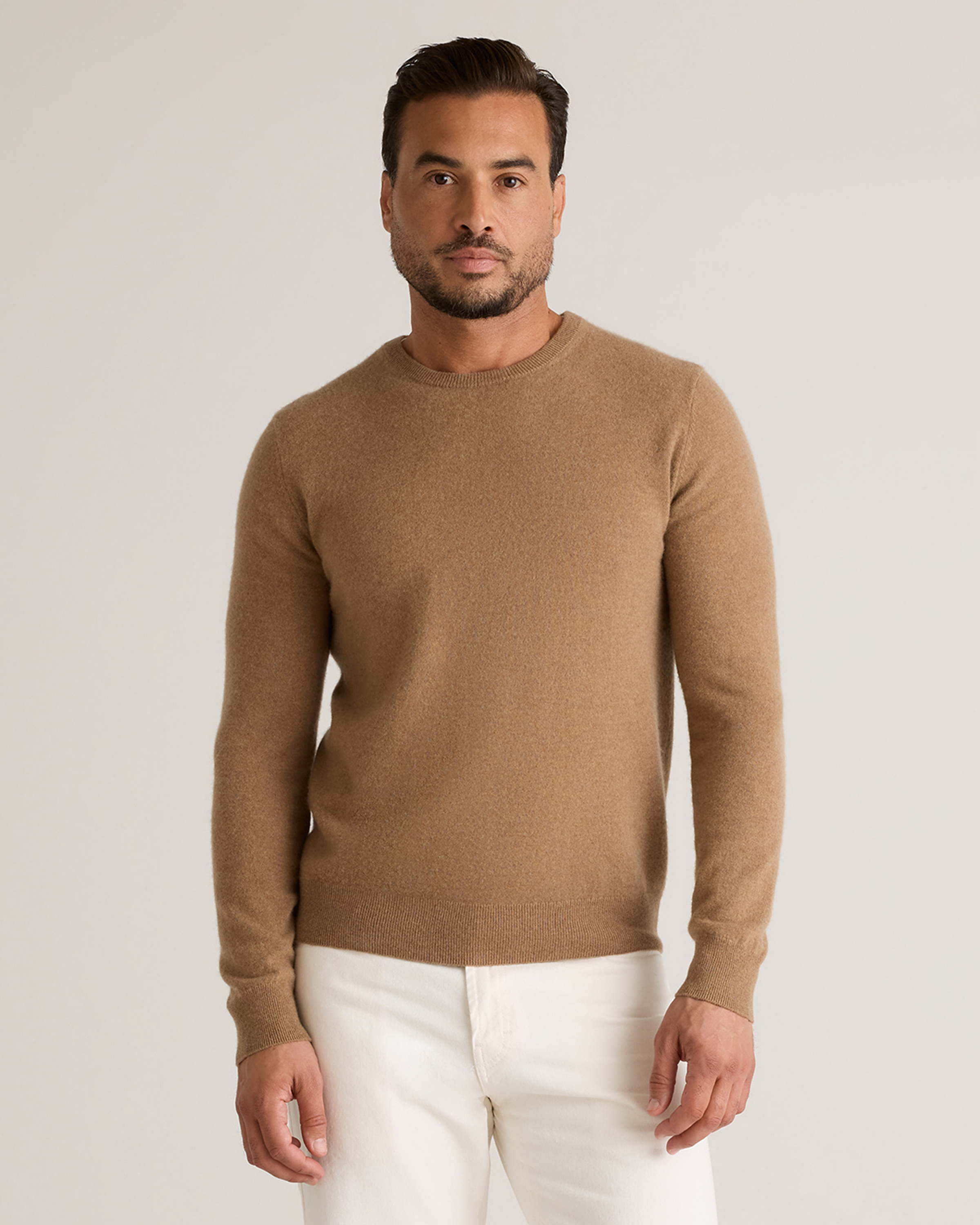 Mongolian Cashmere Crewneck Sweater in Black