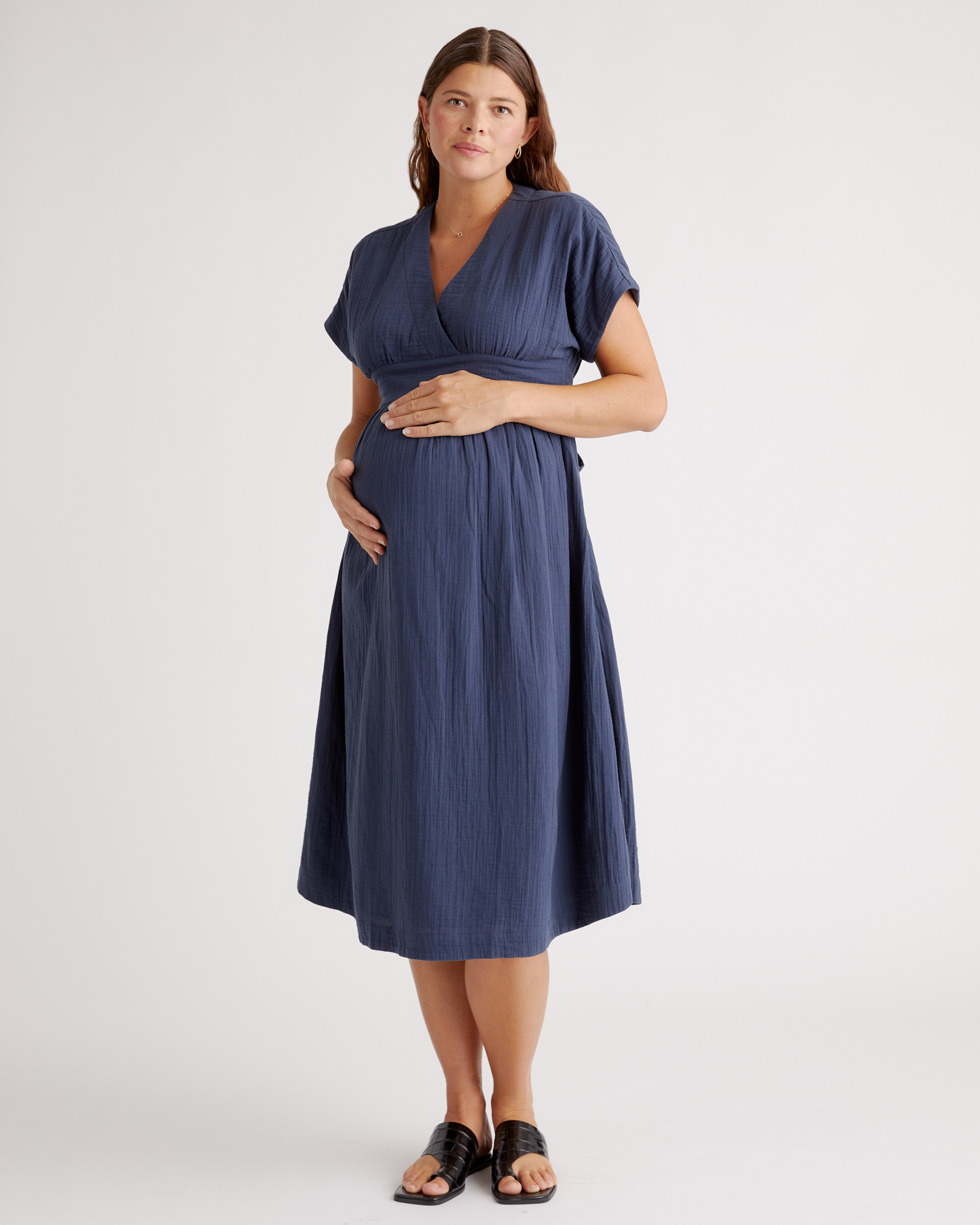  Wrap Style Maternity Dress