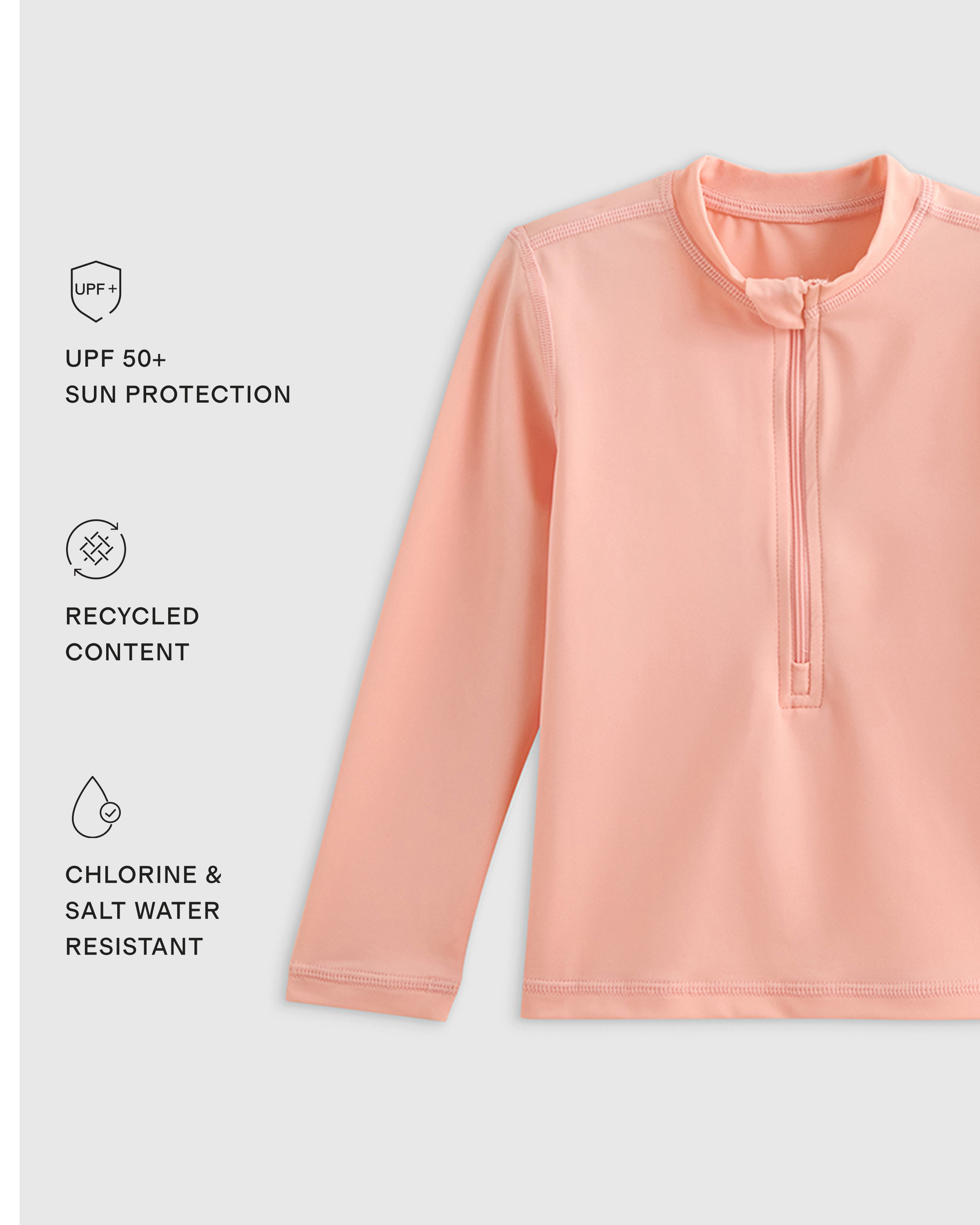 Long Sleeve Zip-Up Rash Guard - Baby - thumbnail 5
