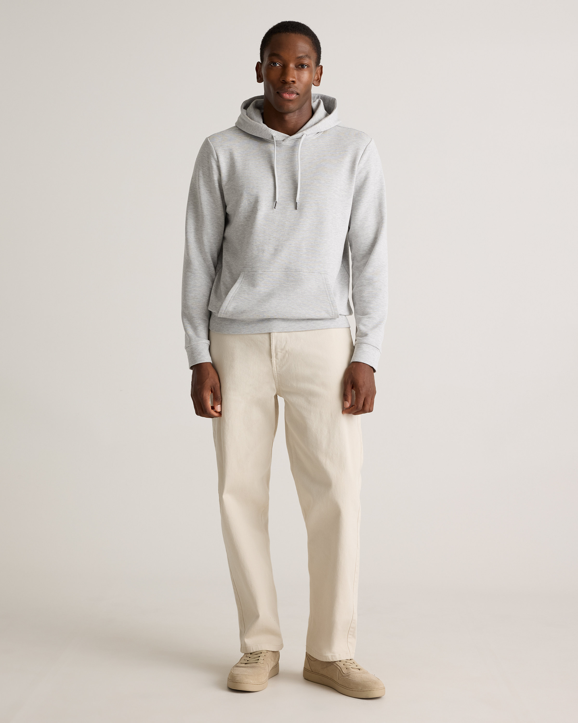 Supersoft Fleece Pullover Hoodie in Heather Grey