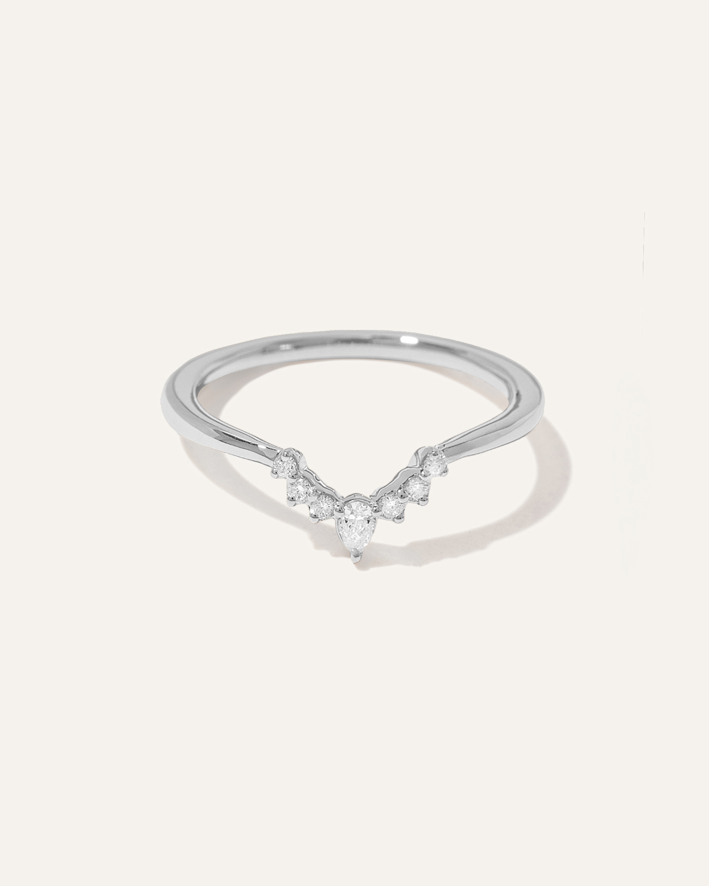 14K Gold Natural Diamond Pointed Tiara Band