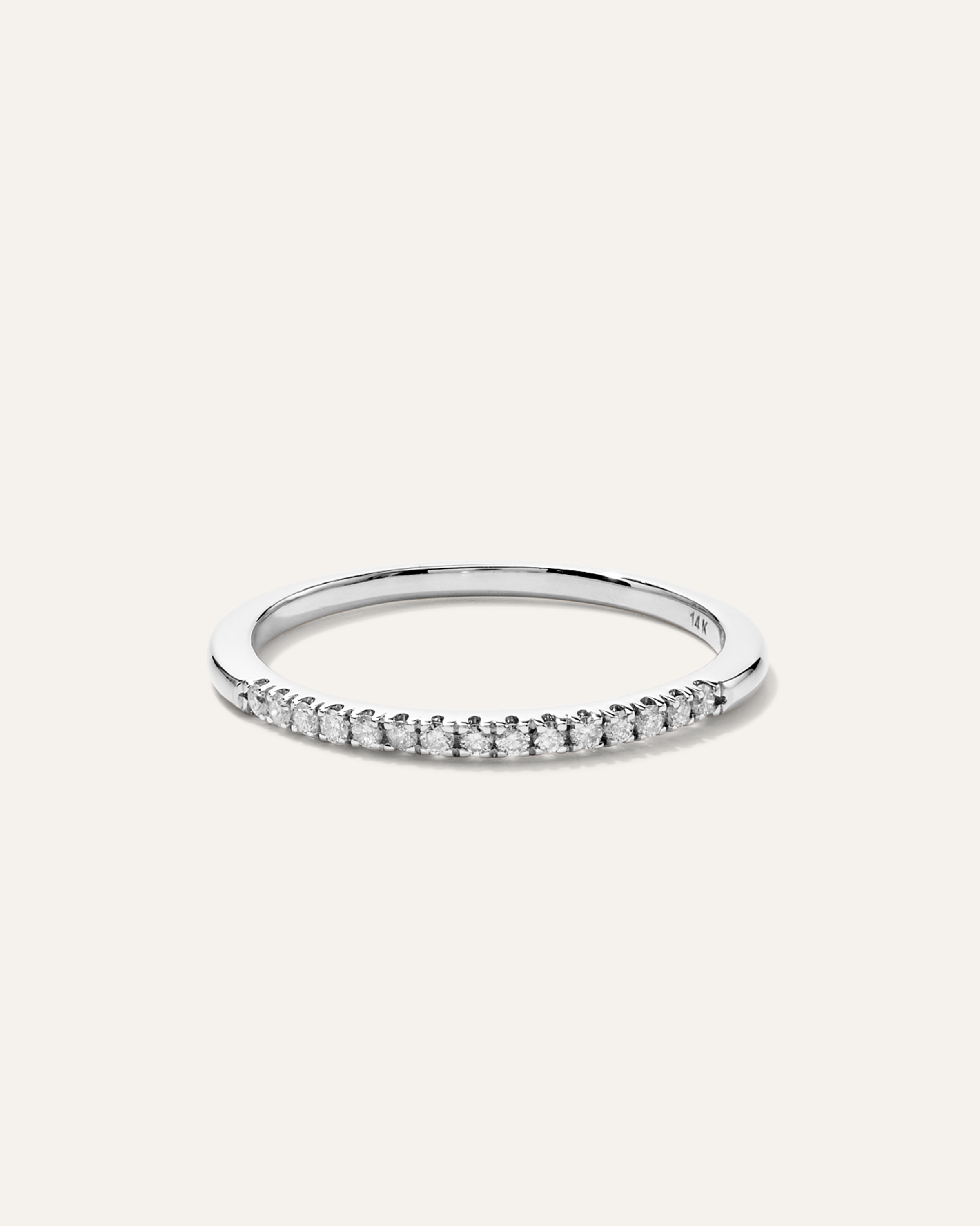14K Gold Diamond Wedding Band