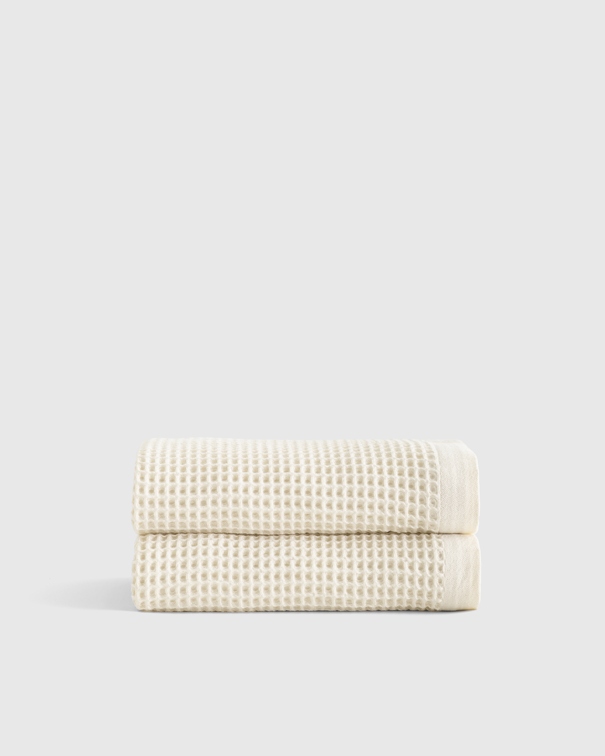 Quince Organic Turkish Waffle Bath Towels In Blue