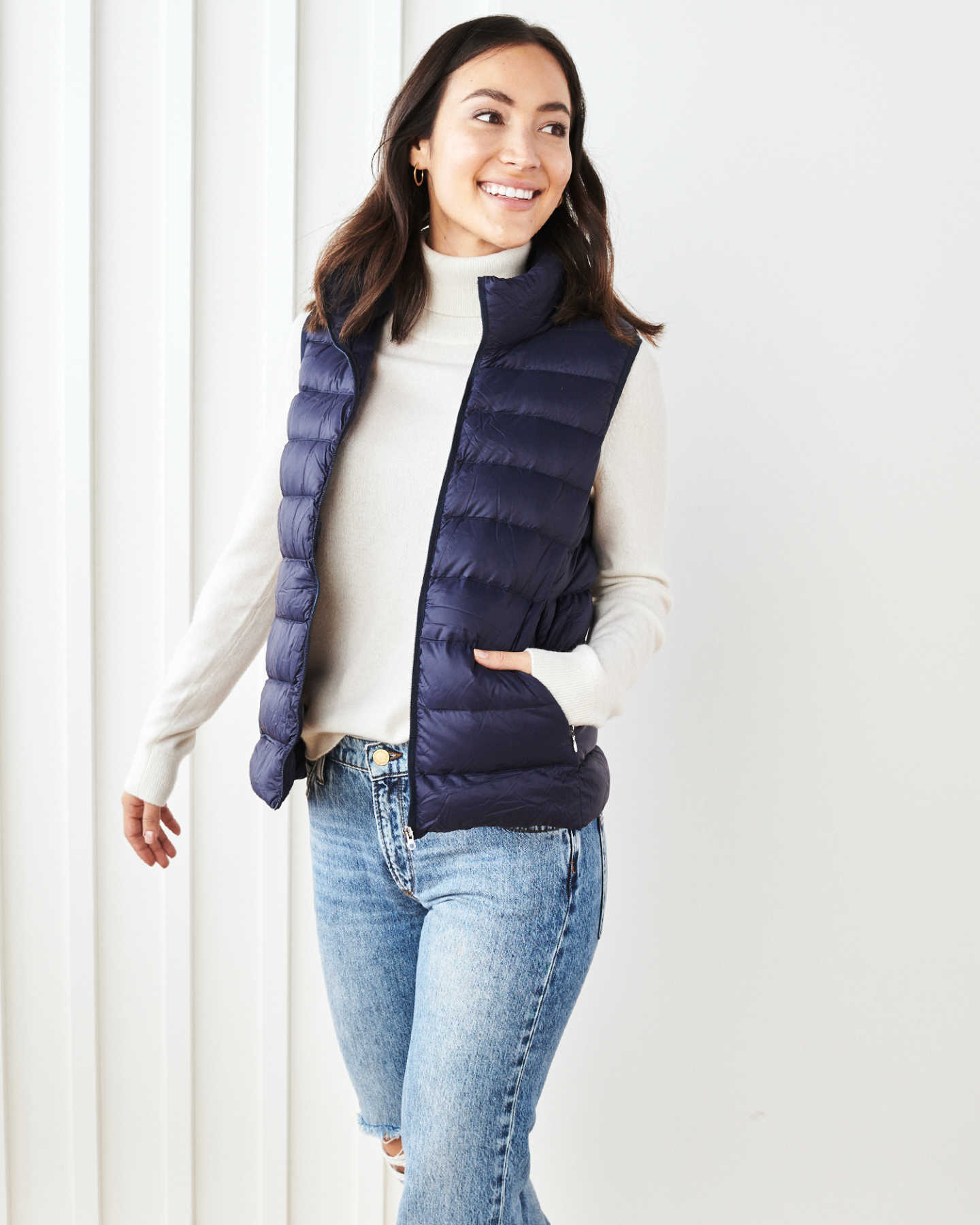 Lightweight Down Puffer Vest - Navy