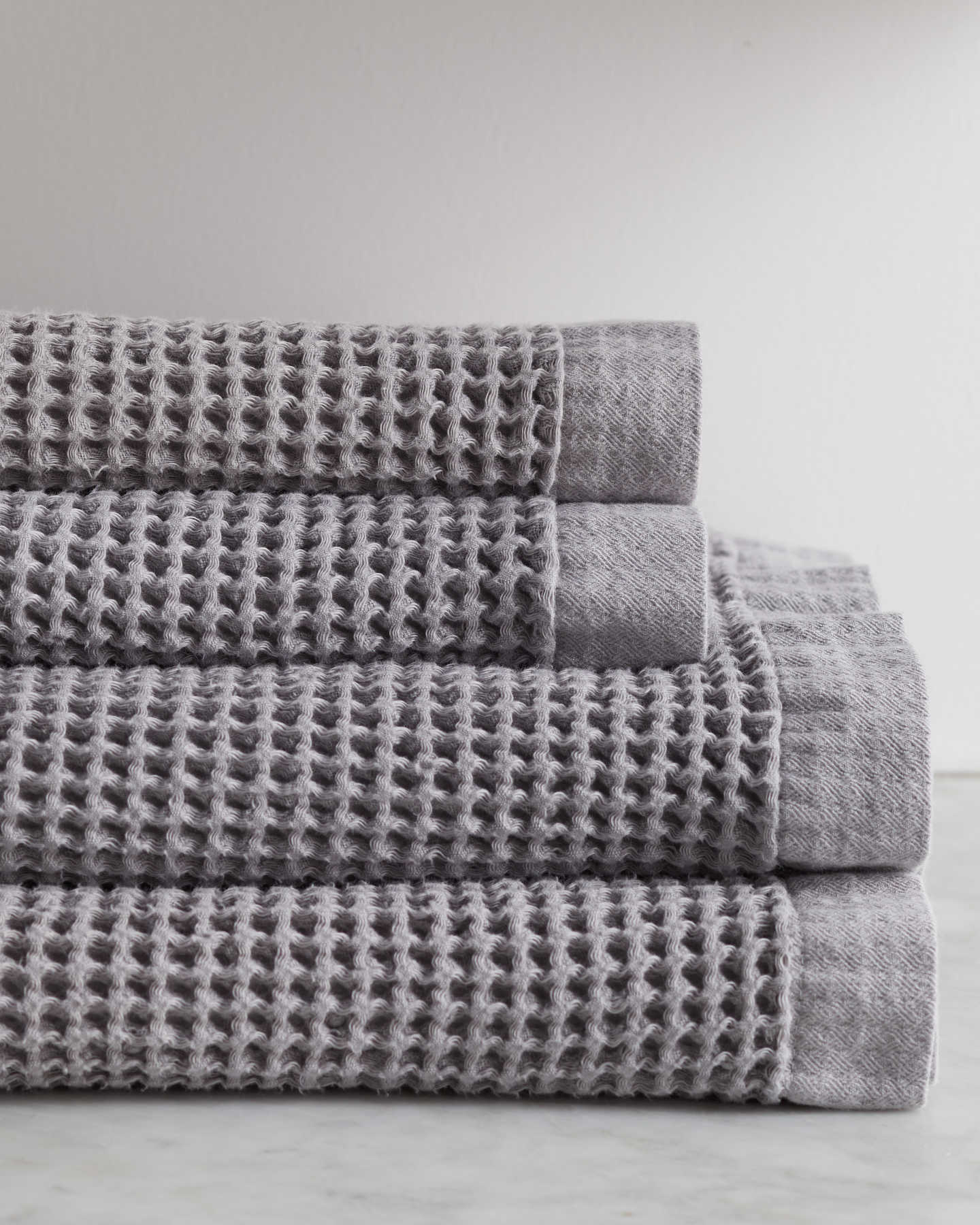 Organic Turkish Waffle Towel Bundle - Grey - 1