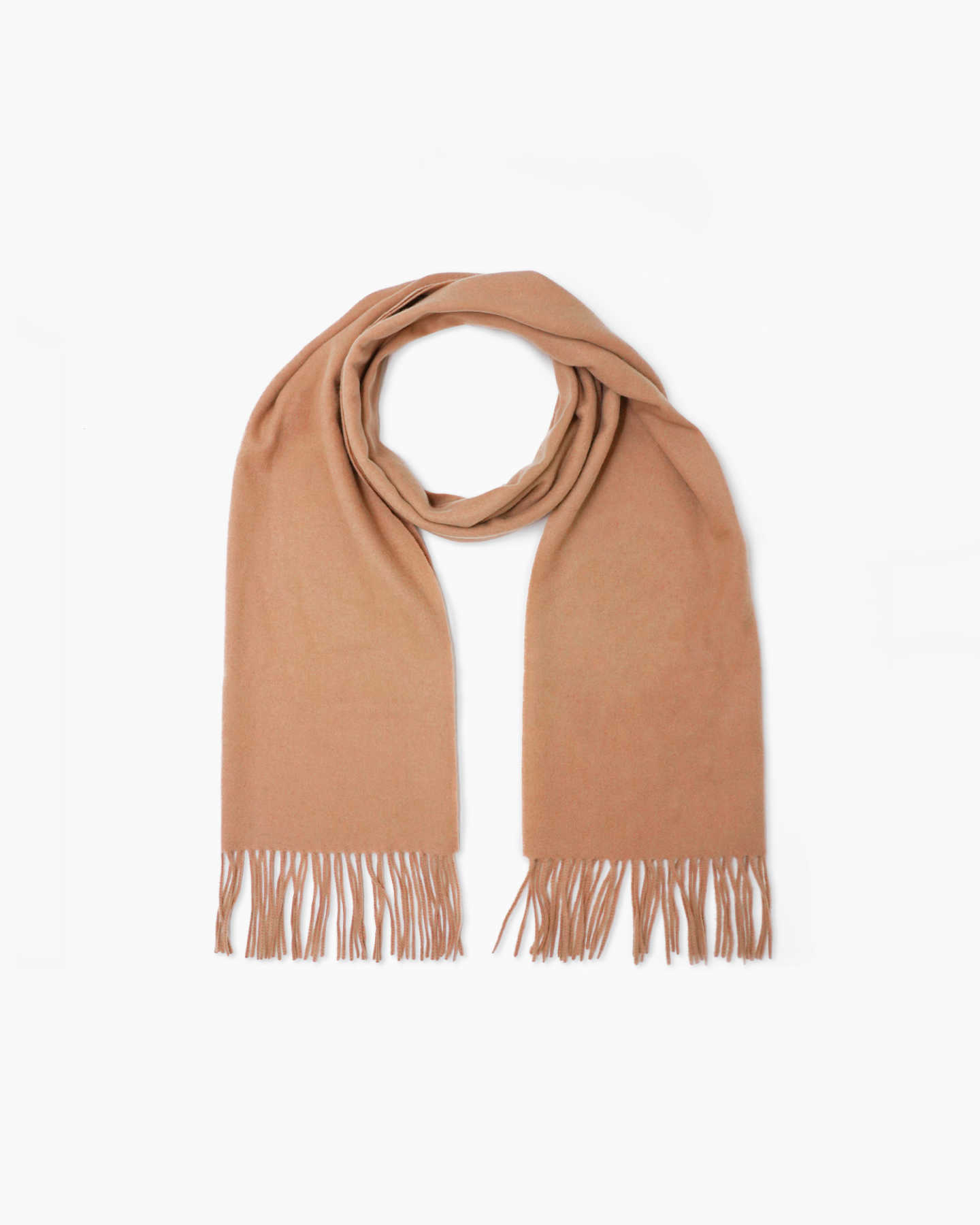 Mongolian Cashmere Woven Scarf - Camel