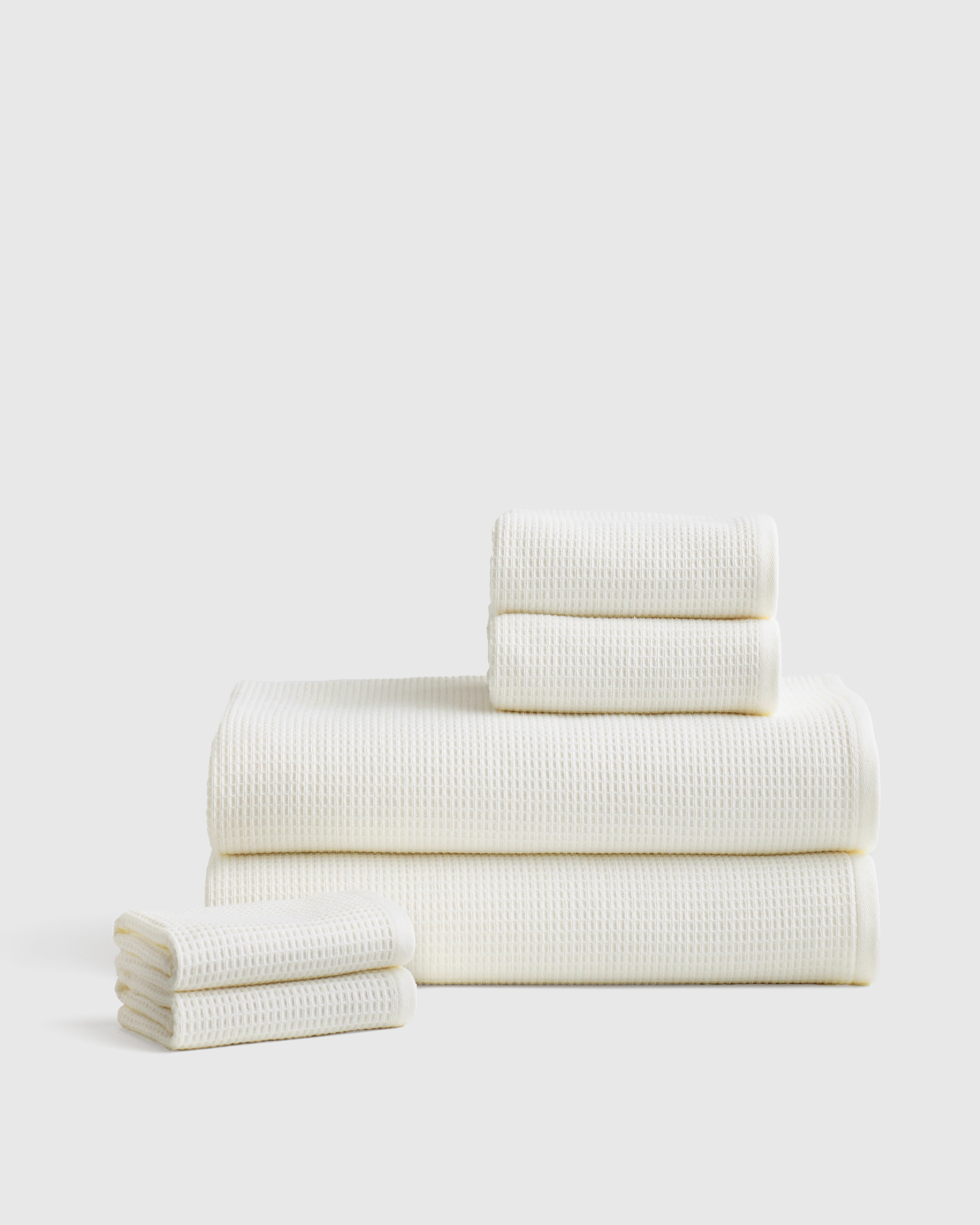Turkish Waffle Terry Bath Sheet Bundle - Silver