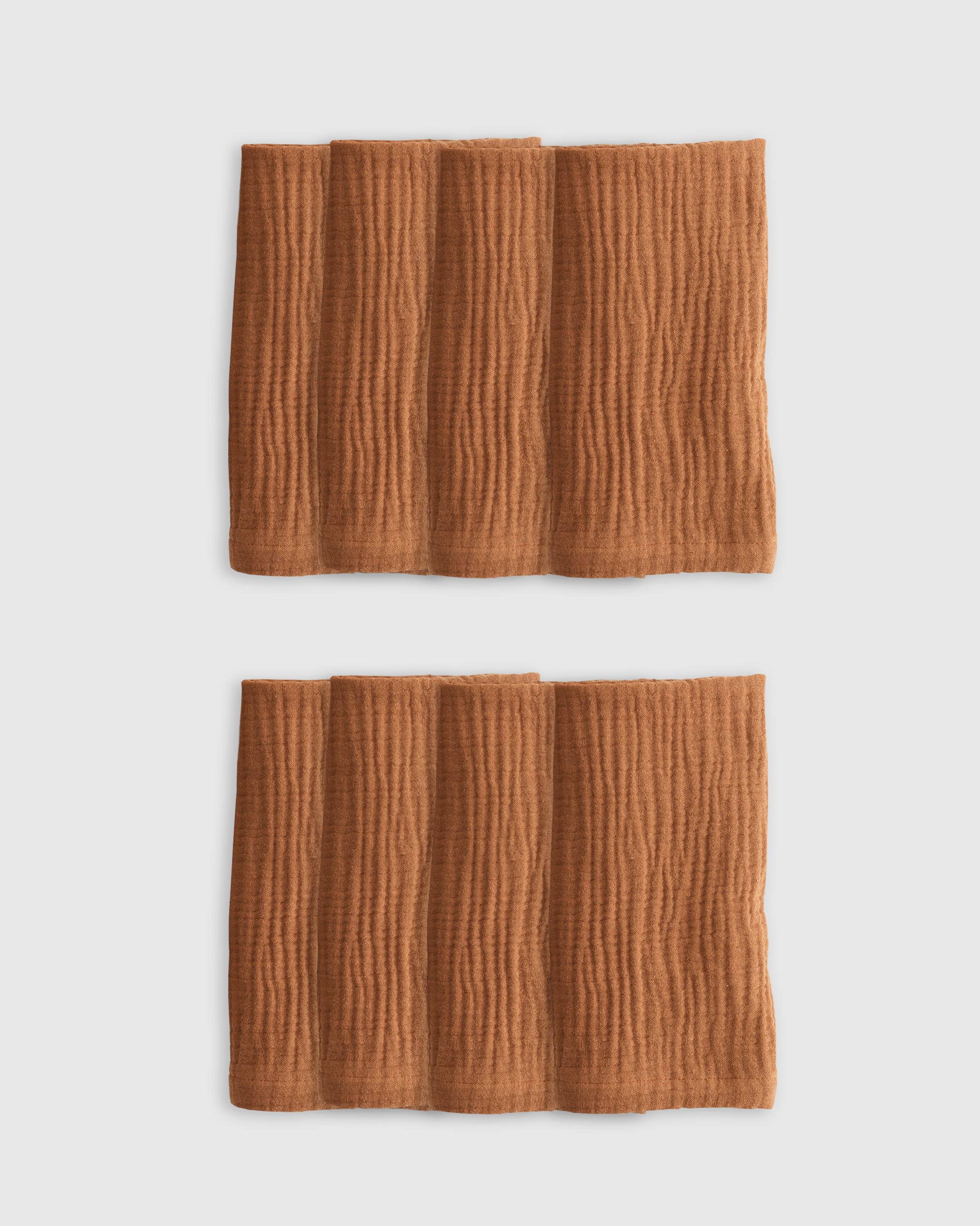 Organic Airy Gauze Napkins (Set of 8) in Terracotta
