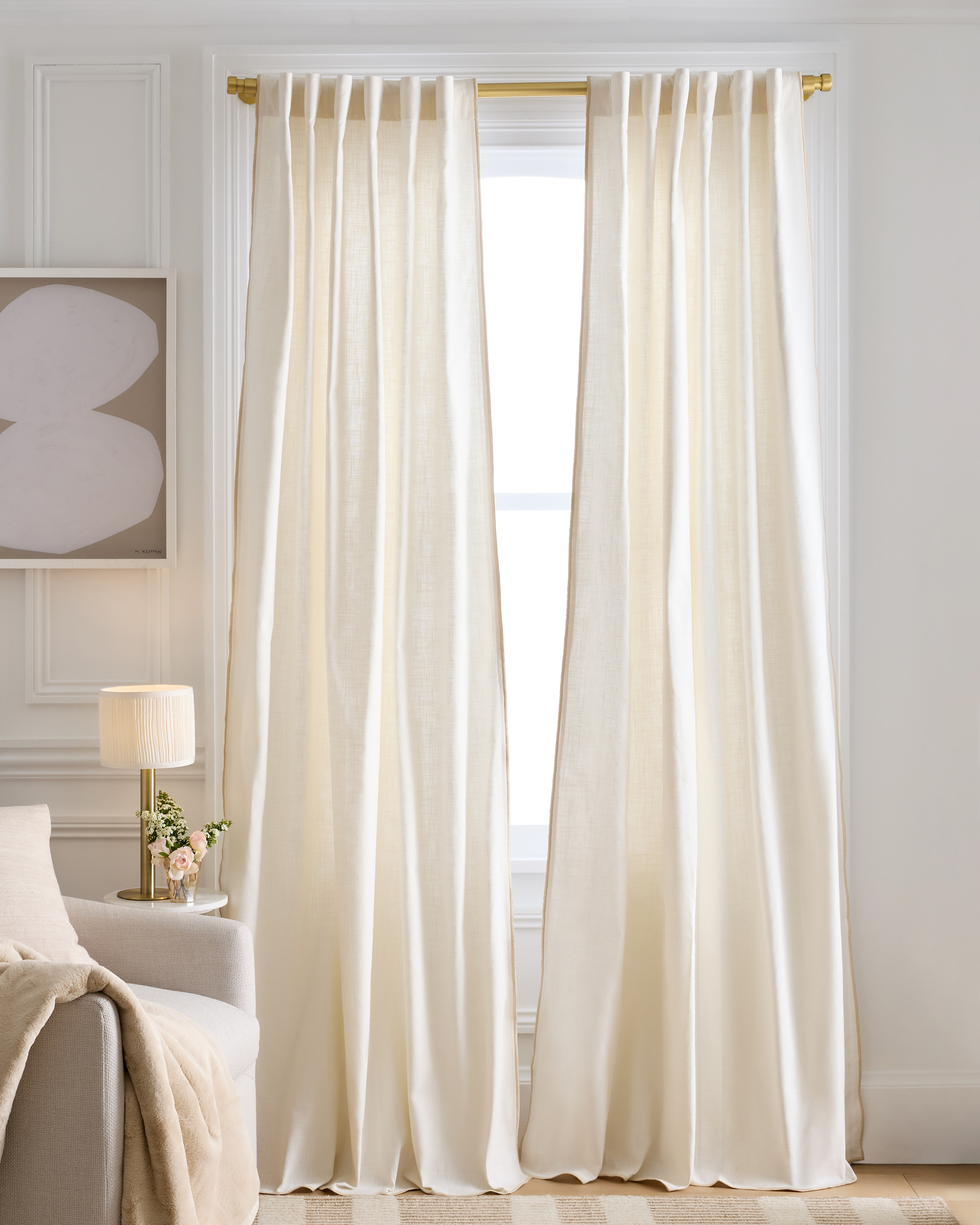 Piped Edge Cotton Curtain