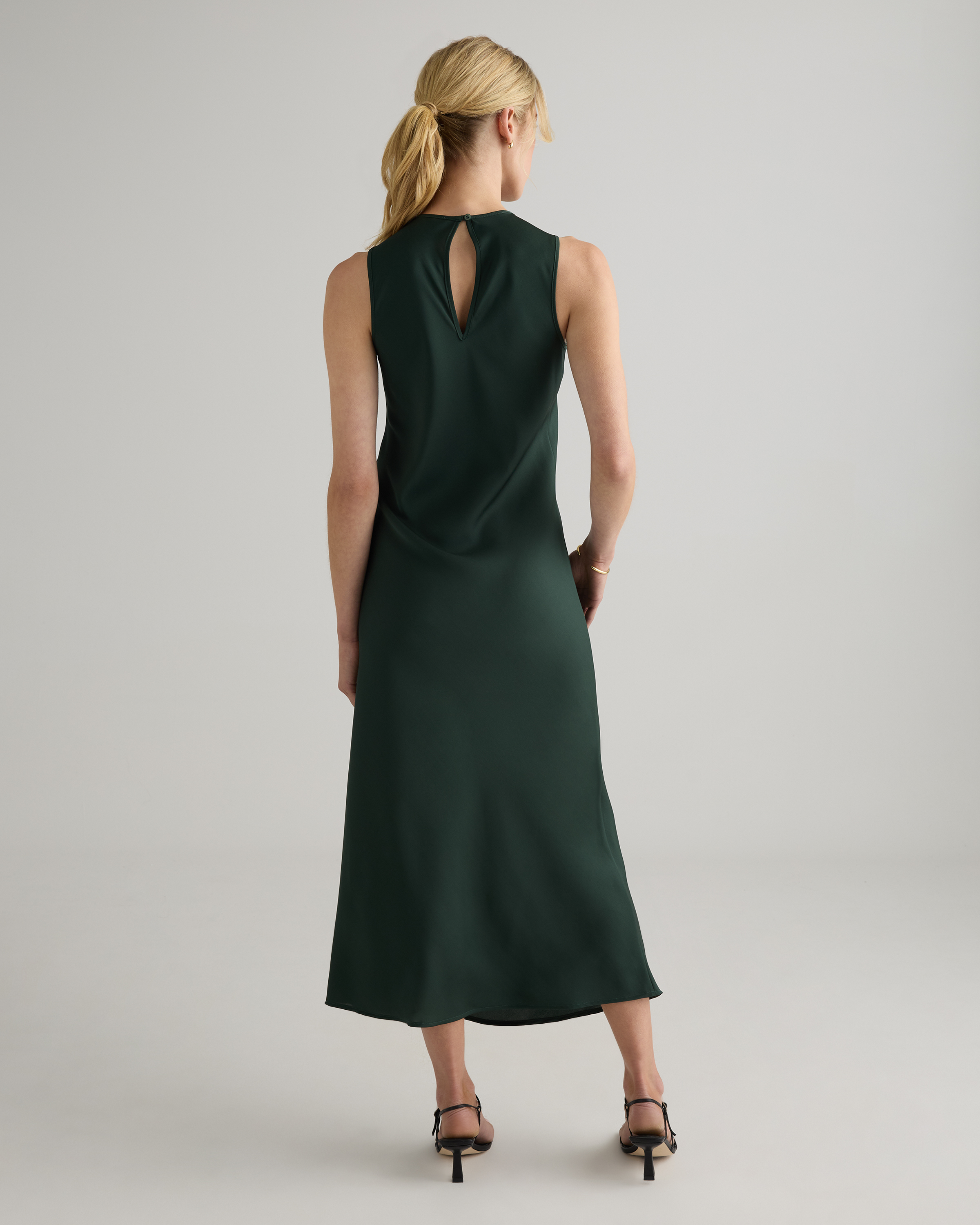 quince silk dress Women's Washable Stretch High Neck Midi In Black our silk is completely washable 100% Washable Silk Cowl Neck