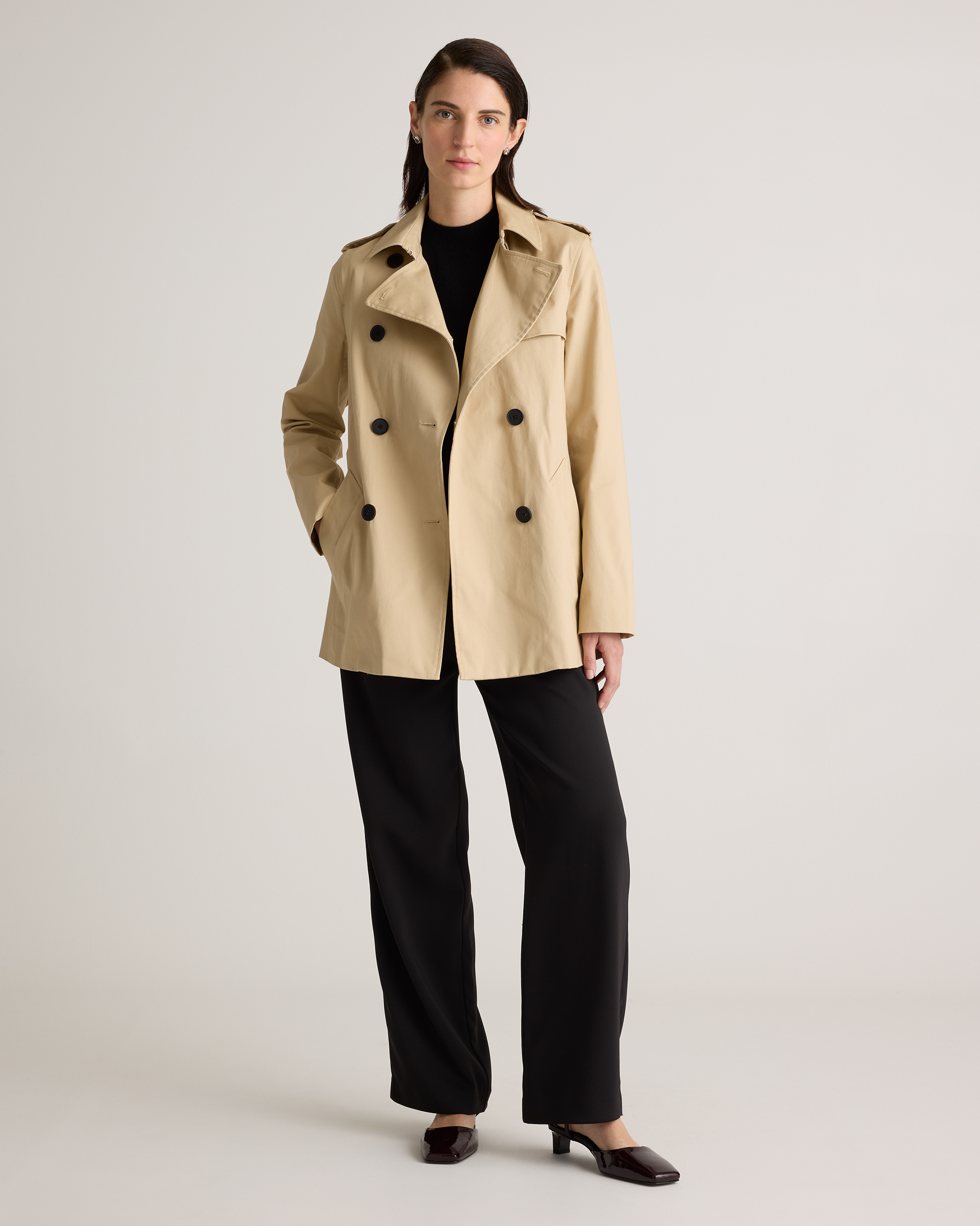 Comfort Stretch Short Trench Coat
