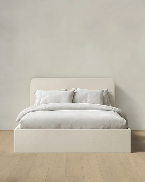 100% Linen Curved Bed