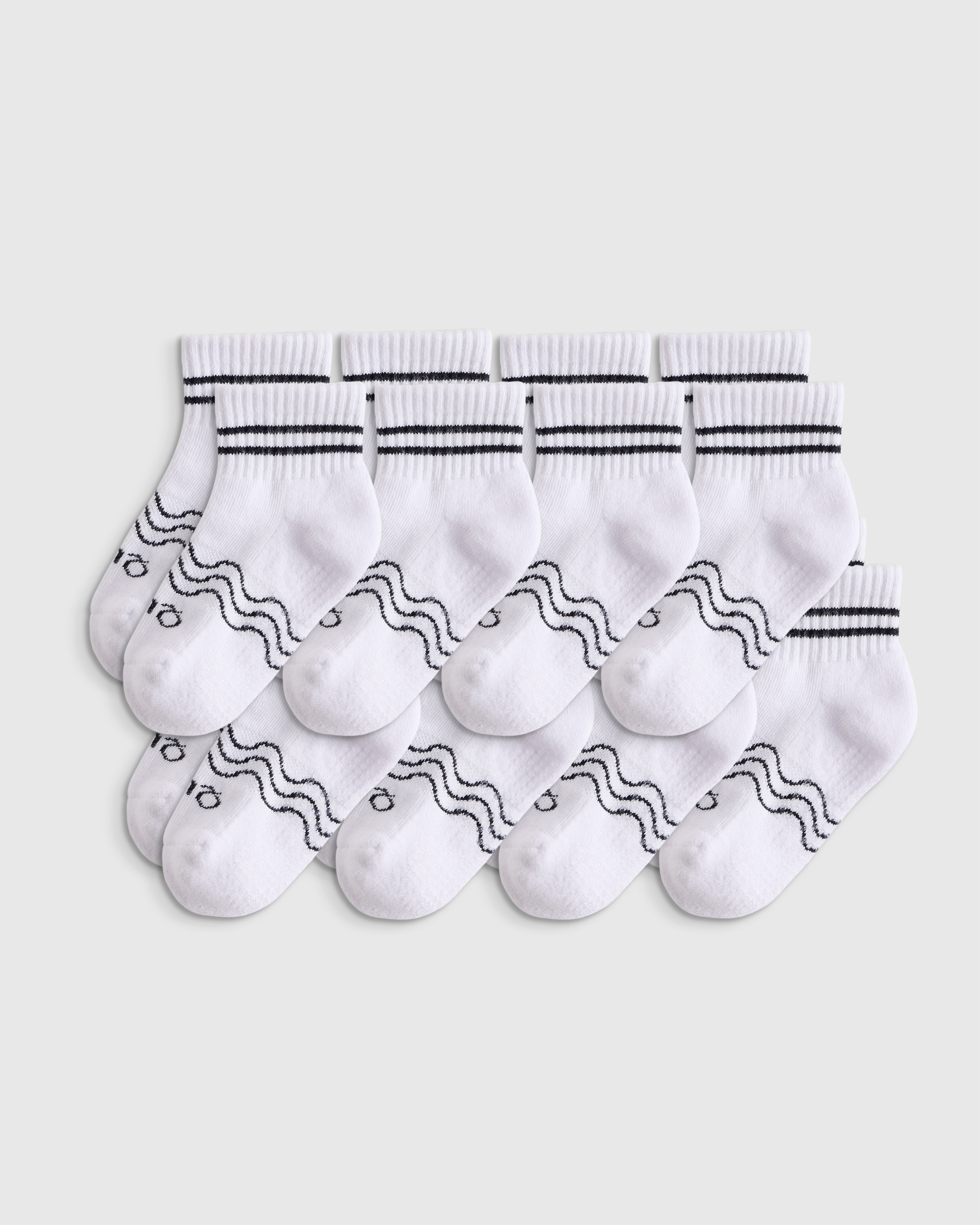 Organic Cotton Quarter Crew Socks 8-Pack - Toddler