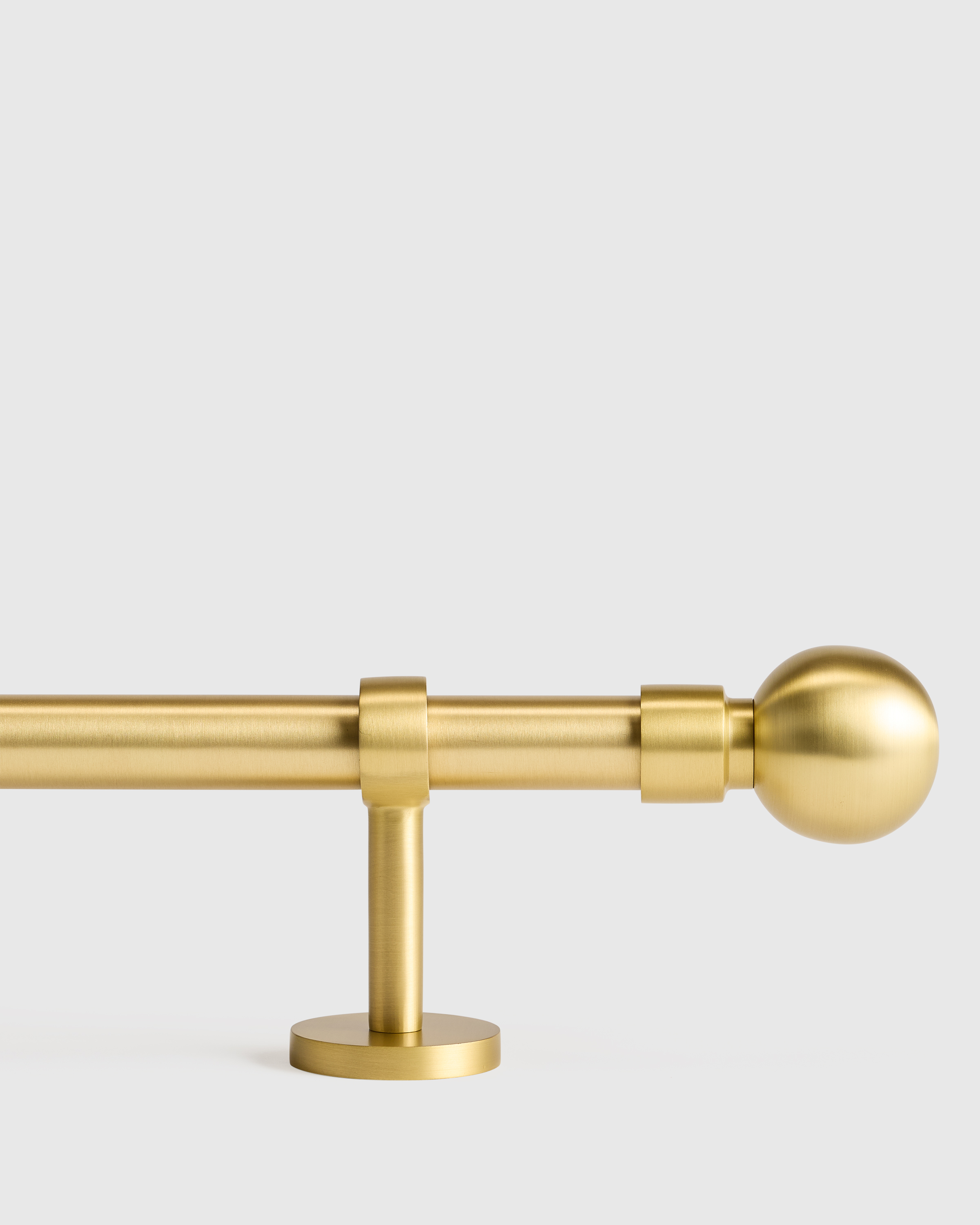 Solid Brass Curtain Rod Set with Ball Finial