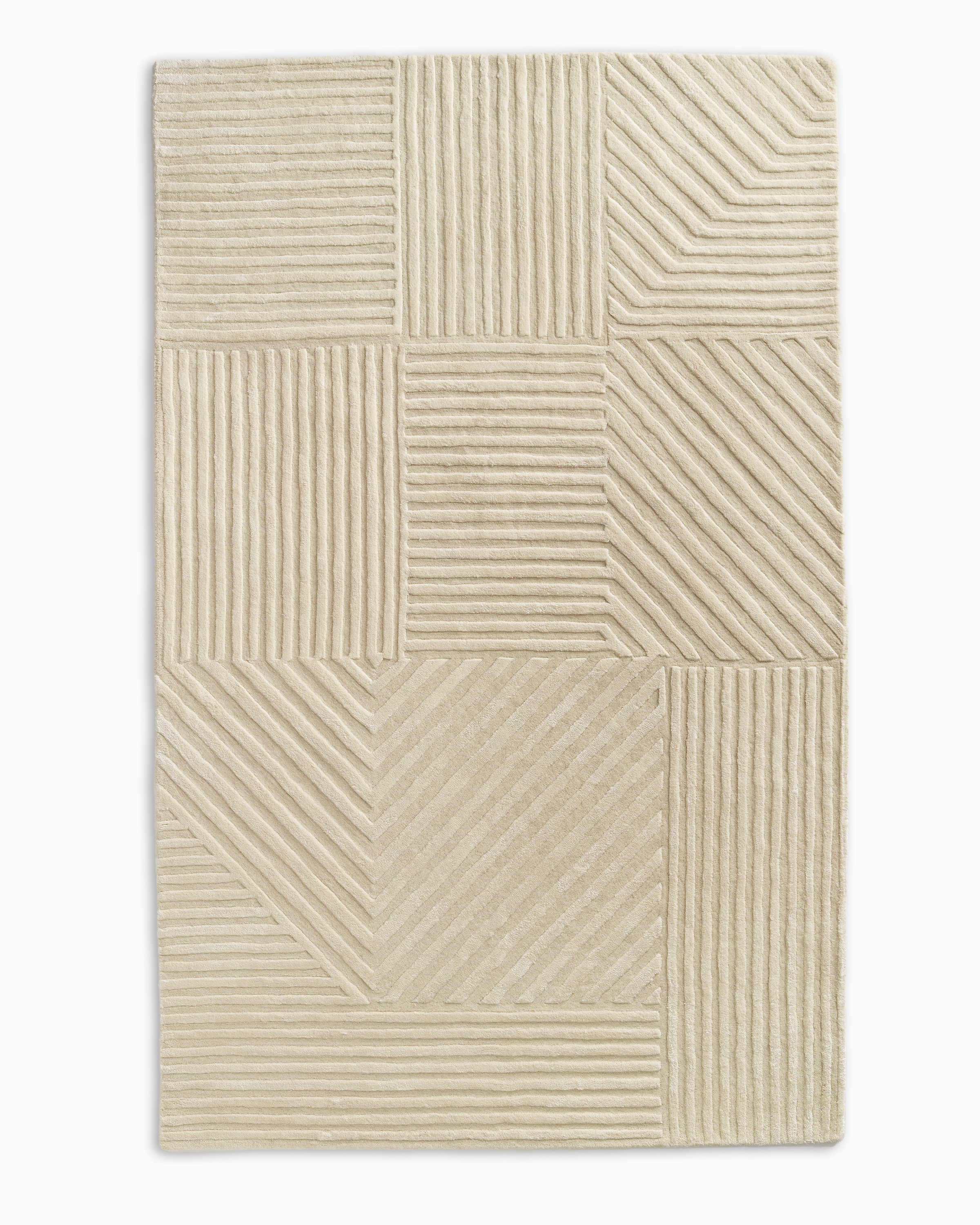 Quince Flint Wool Textured Rug In Ivory