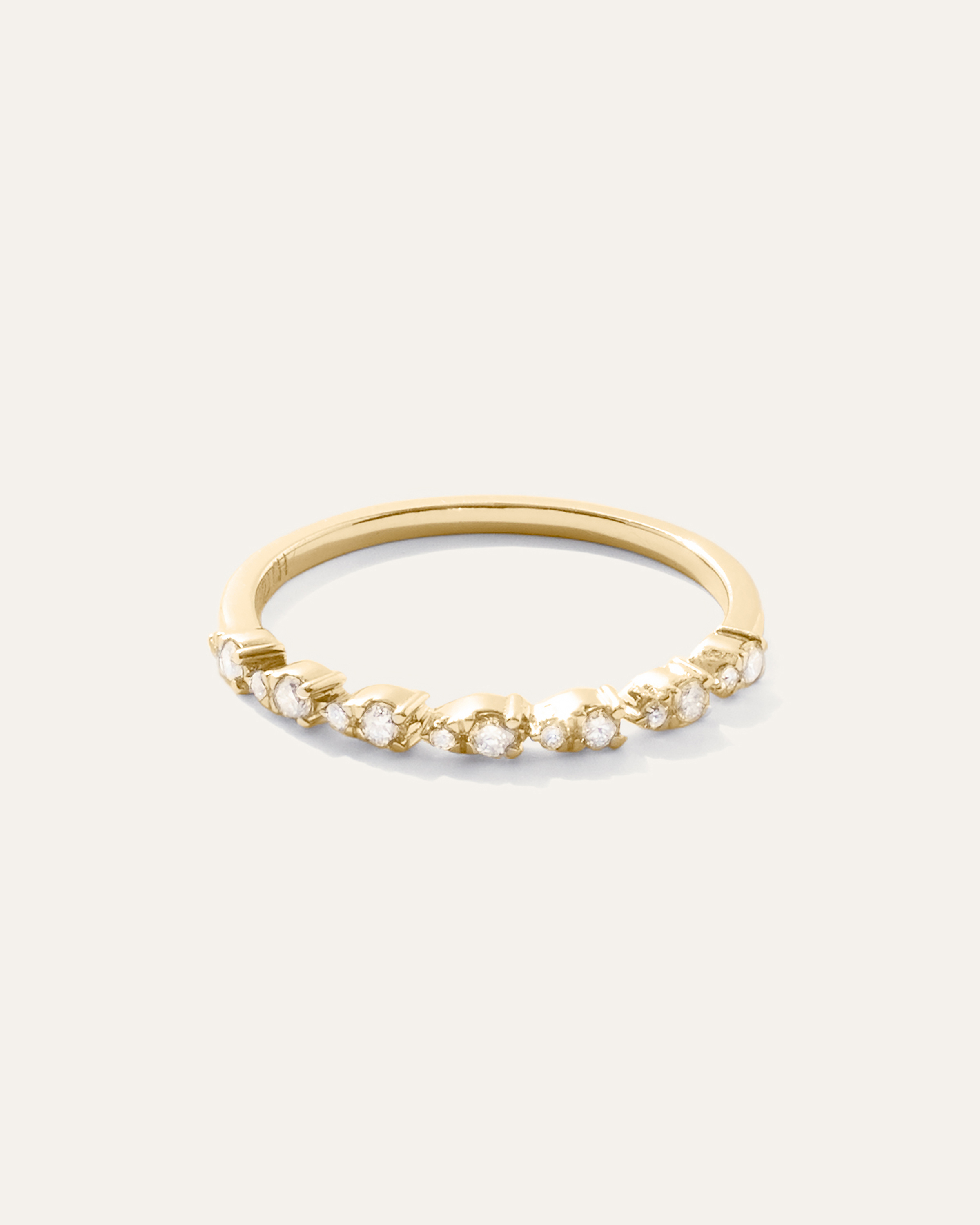 14K Gold Pear Diamond Half Eternity Band