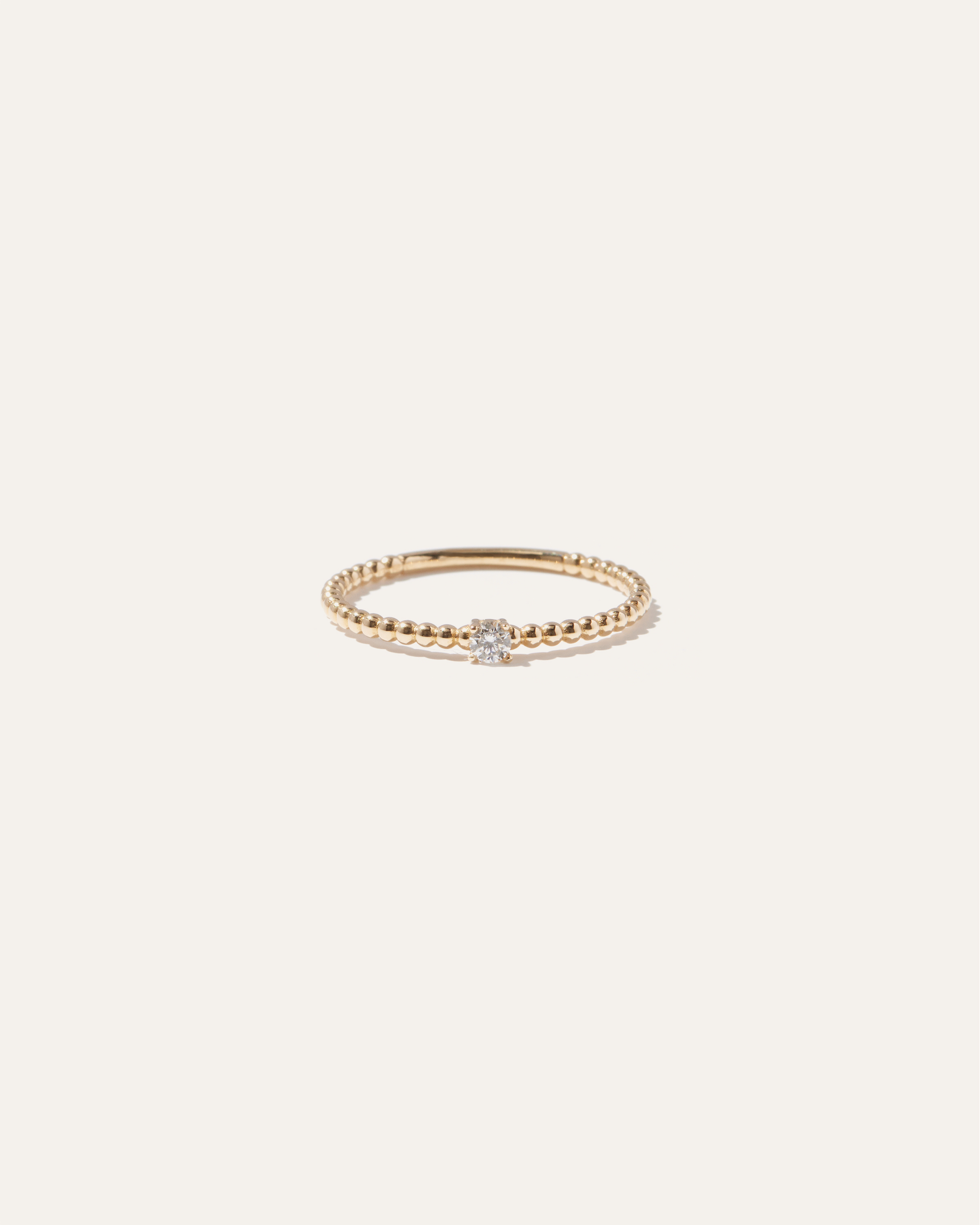 Quince Women's Diamond Beaded Ring In Yellow Gold