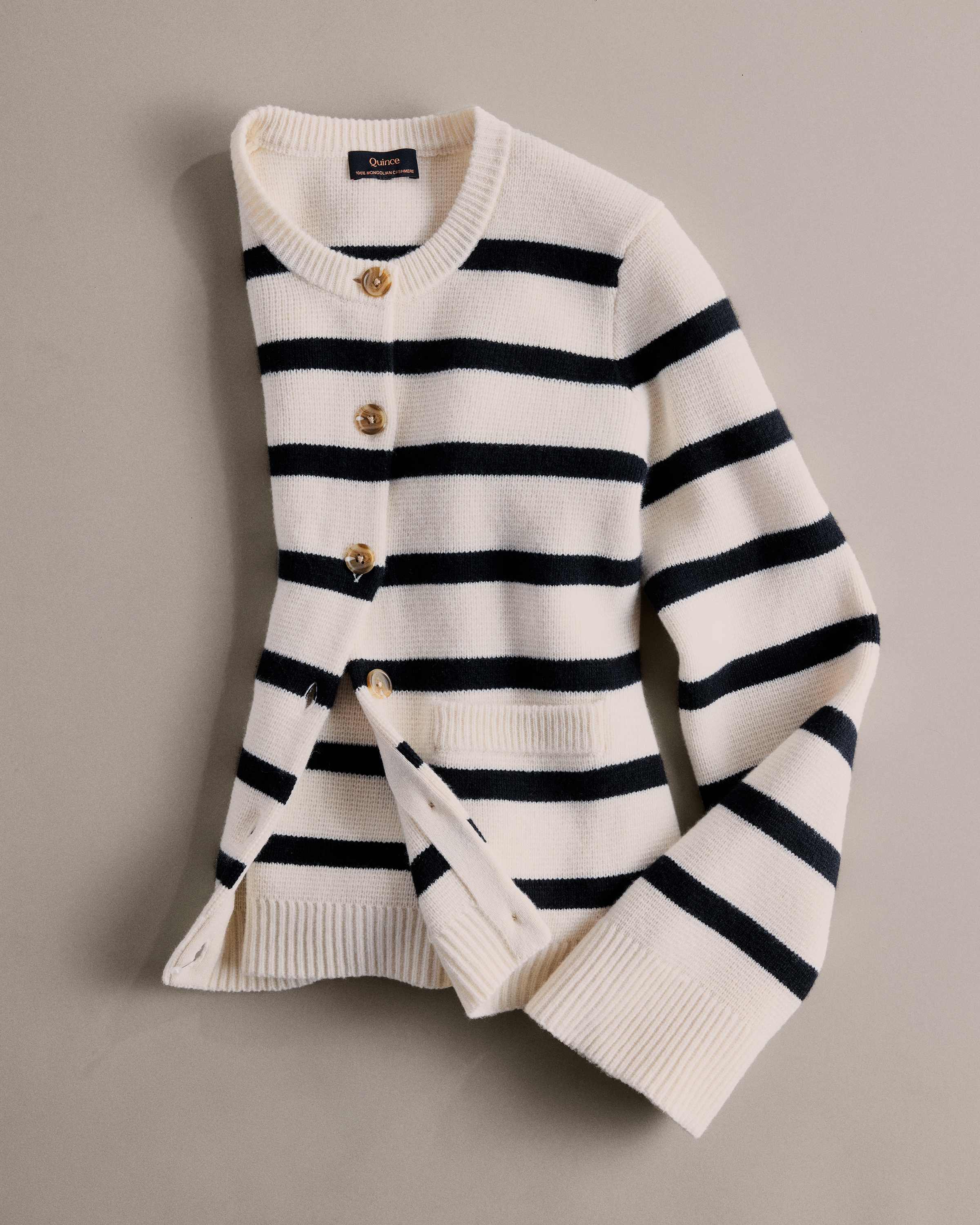 Mongolian Cashmere Structured Cardigan