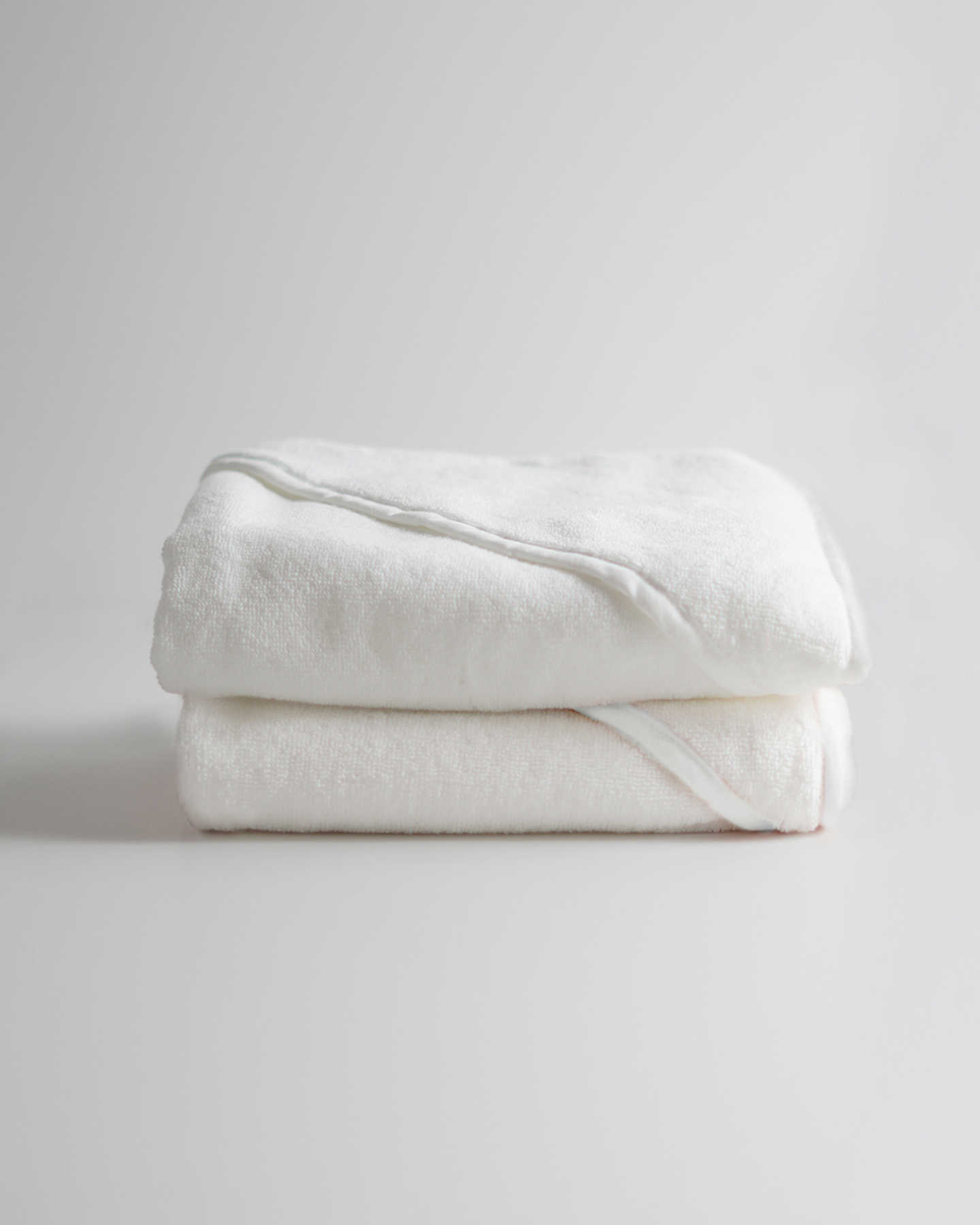 Organic Turkish Cotton Baby Hooded Towel Set - White - 0
