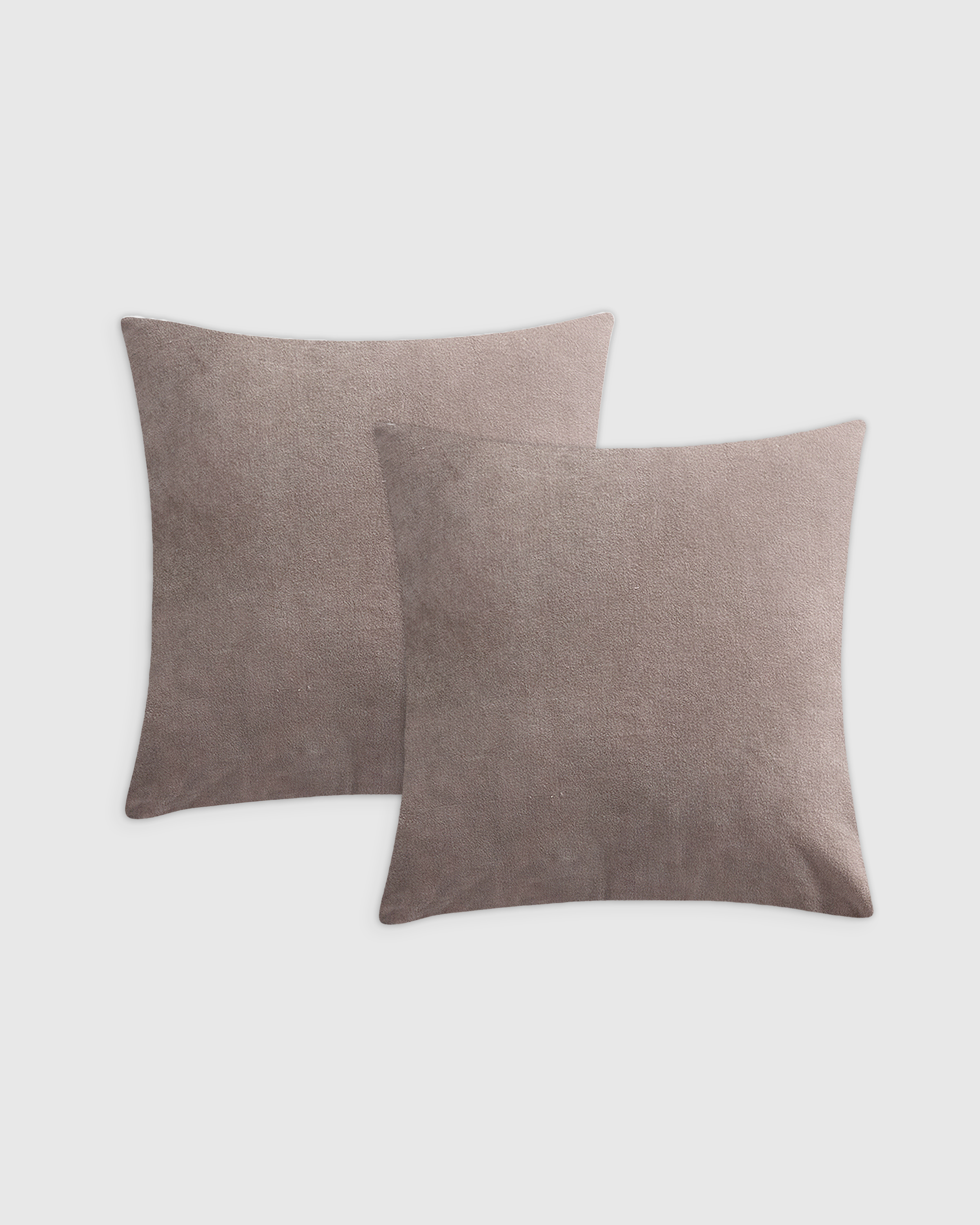 Quince Washed Velvet Pillow Cover Set Of 2 In Brown