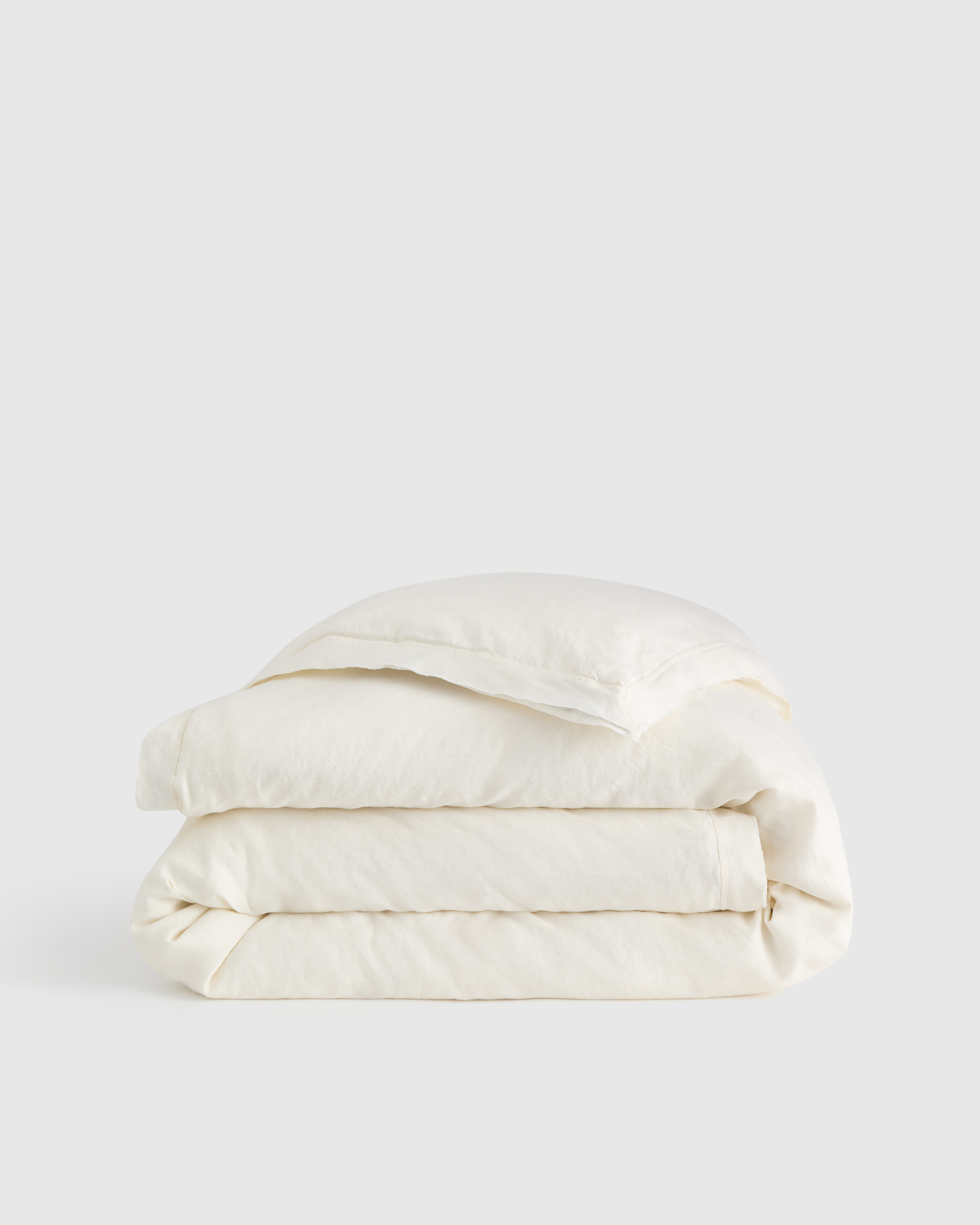 European Linen Double Flange Duvet Cover