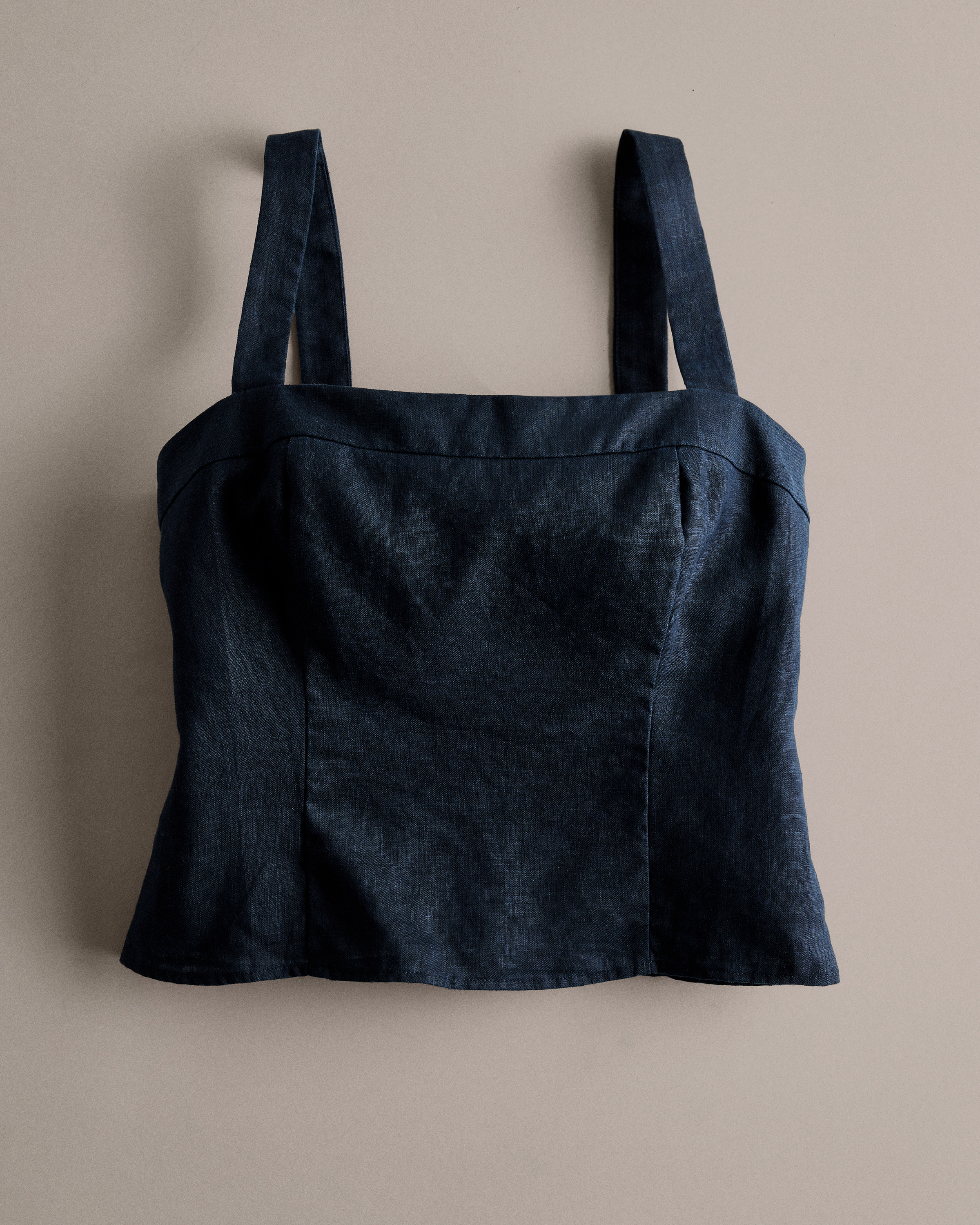 100% European Linen Fitted Tank