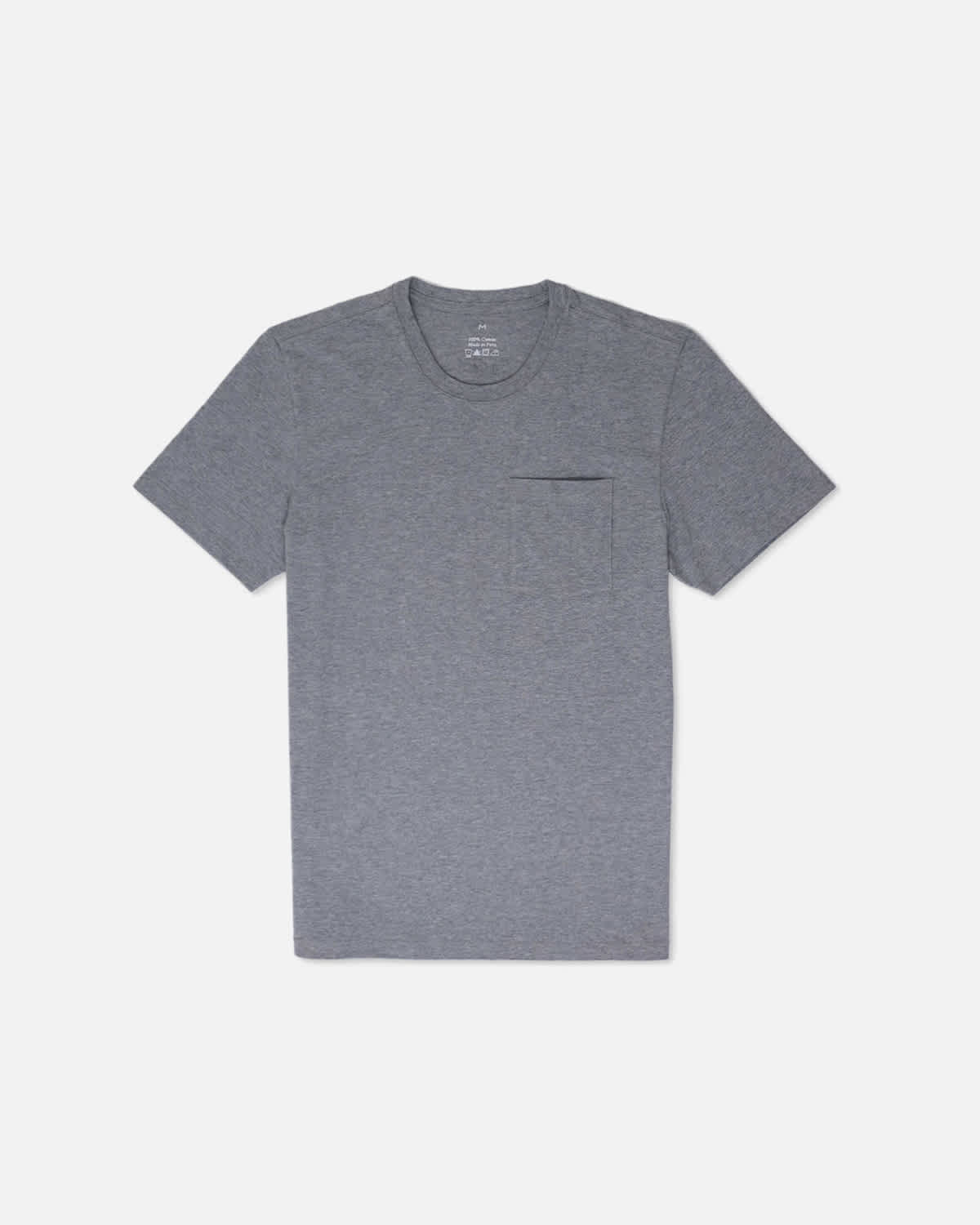 Luxe Touch Organic Pocket Tee - Heather Grey